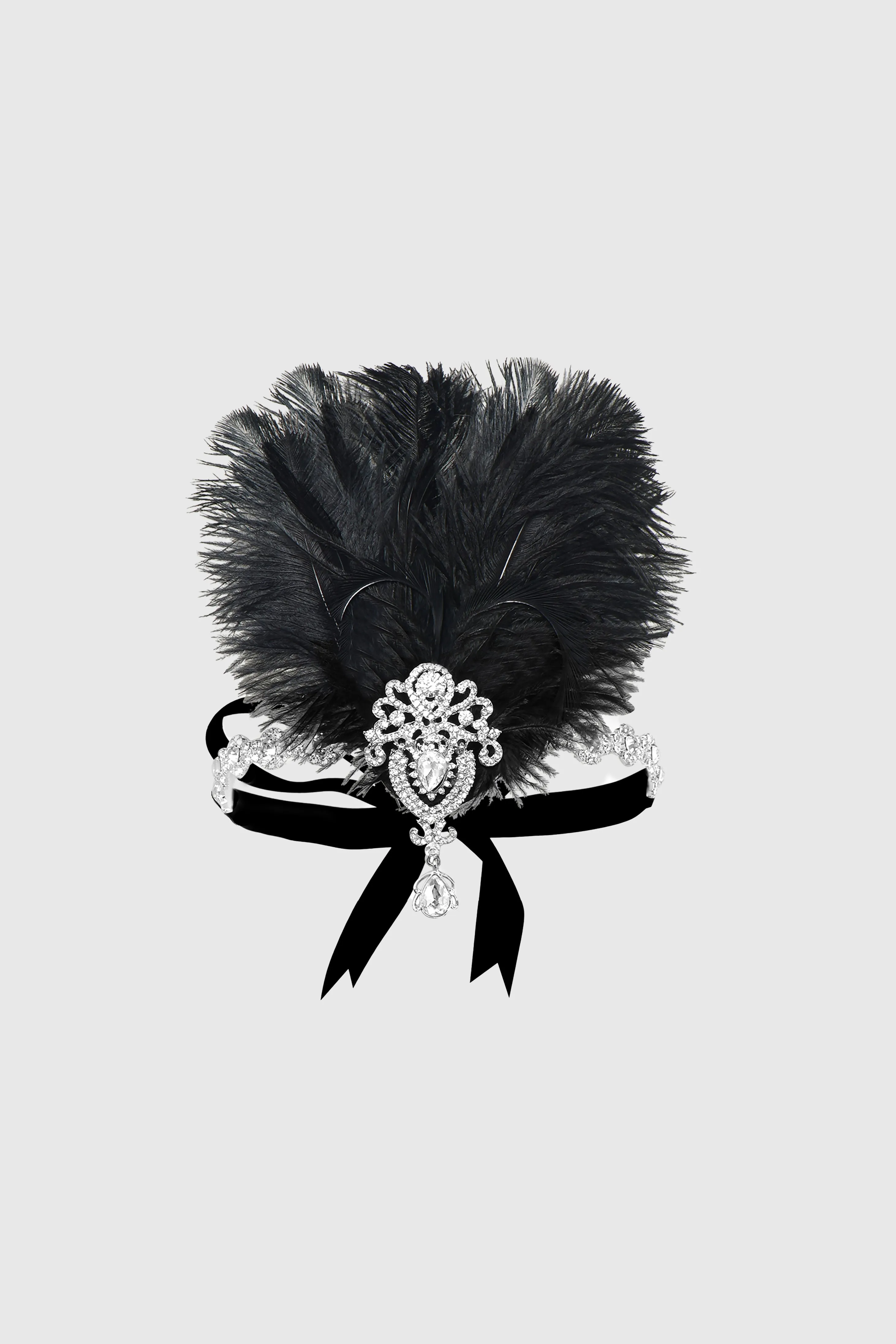Retro Ostrich Feather Headband sold by BABEYOND