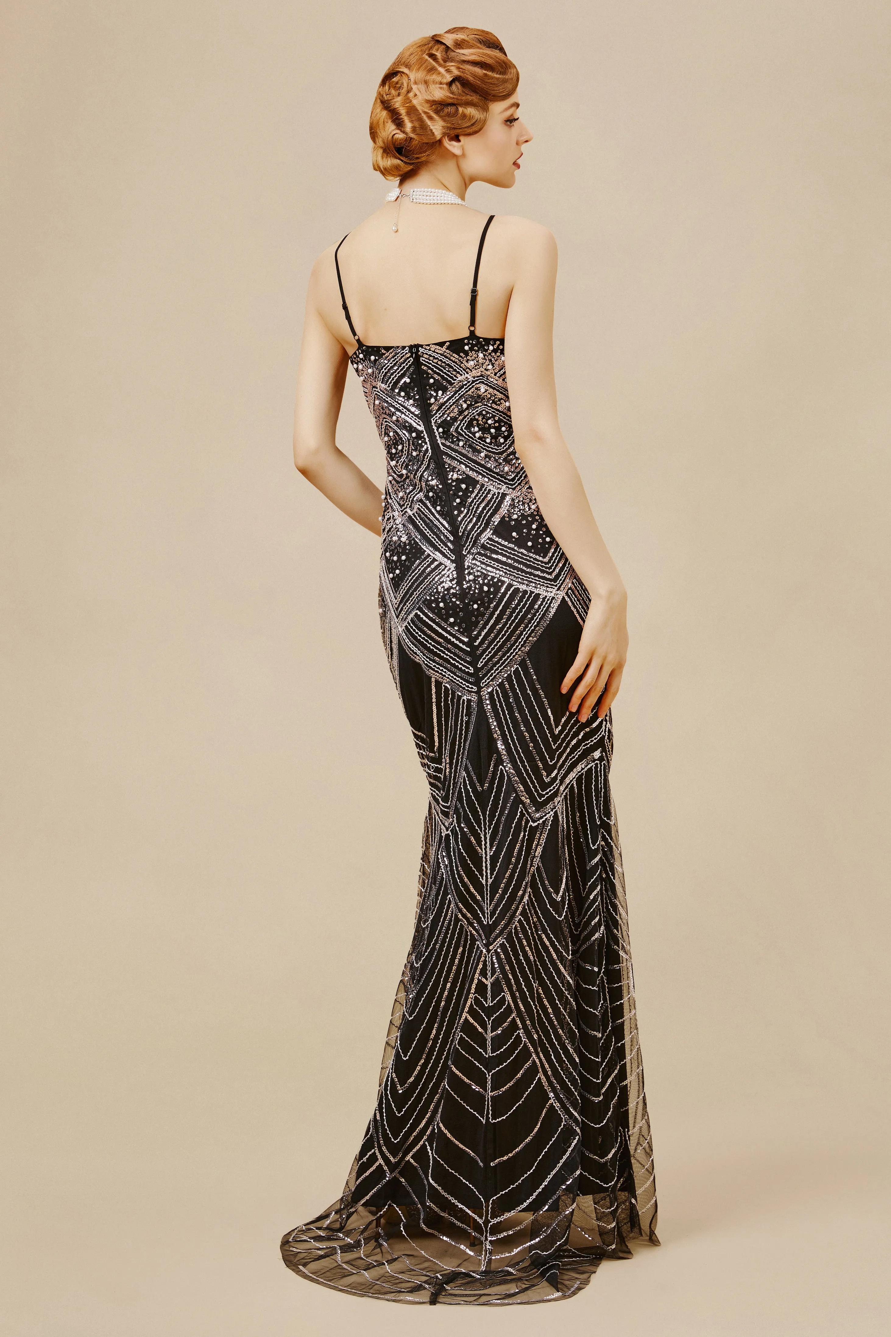 Elegant Pearlized Mermaid Evening Dress sold by BABEYOND product image thumbnail 2
