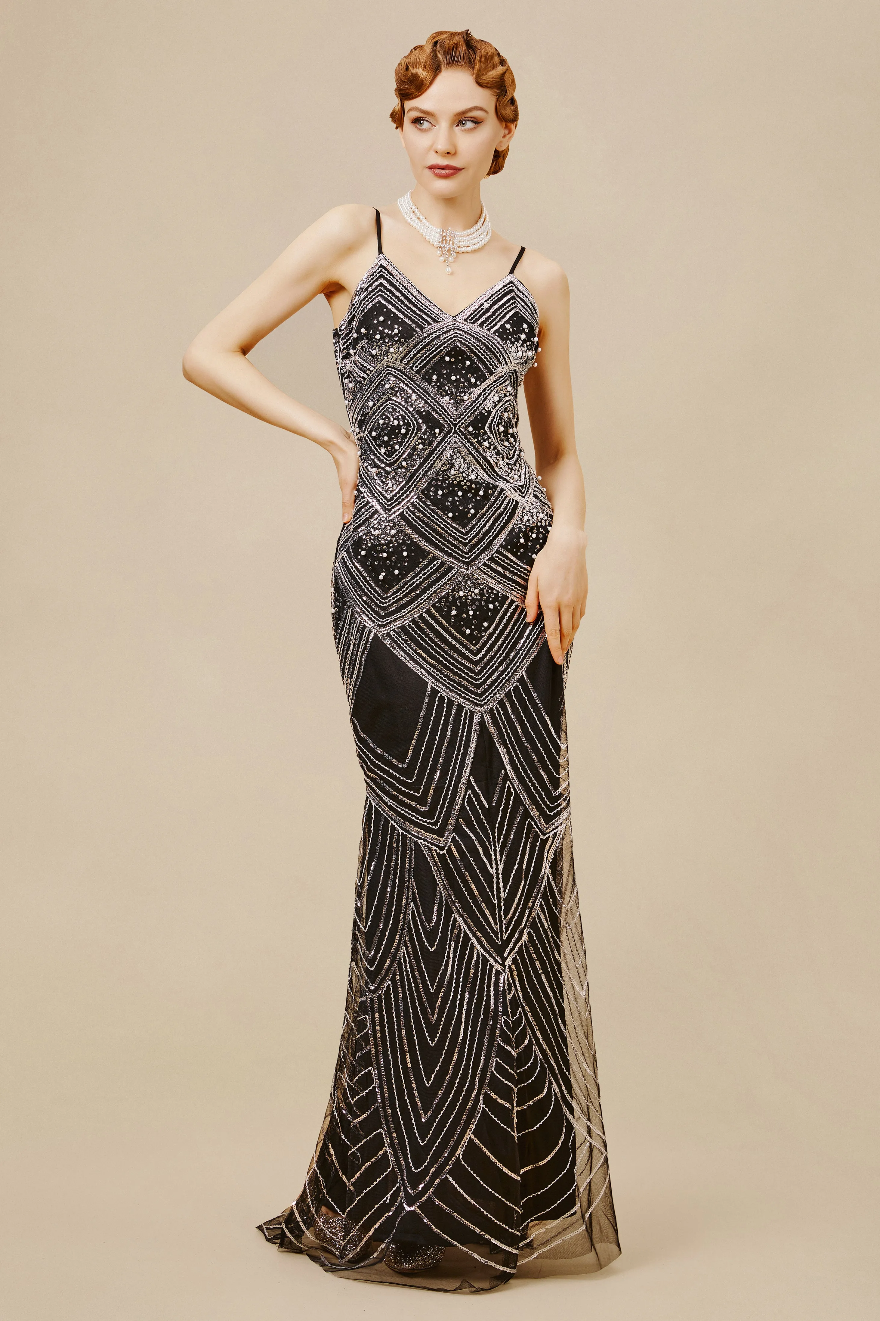 Elegant Pearlized Mermaid Evening Dress sold by BABEYOND