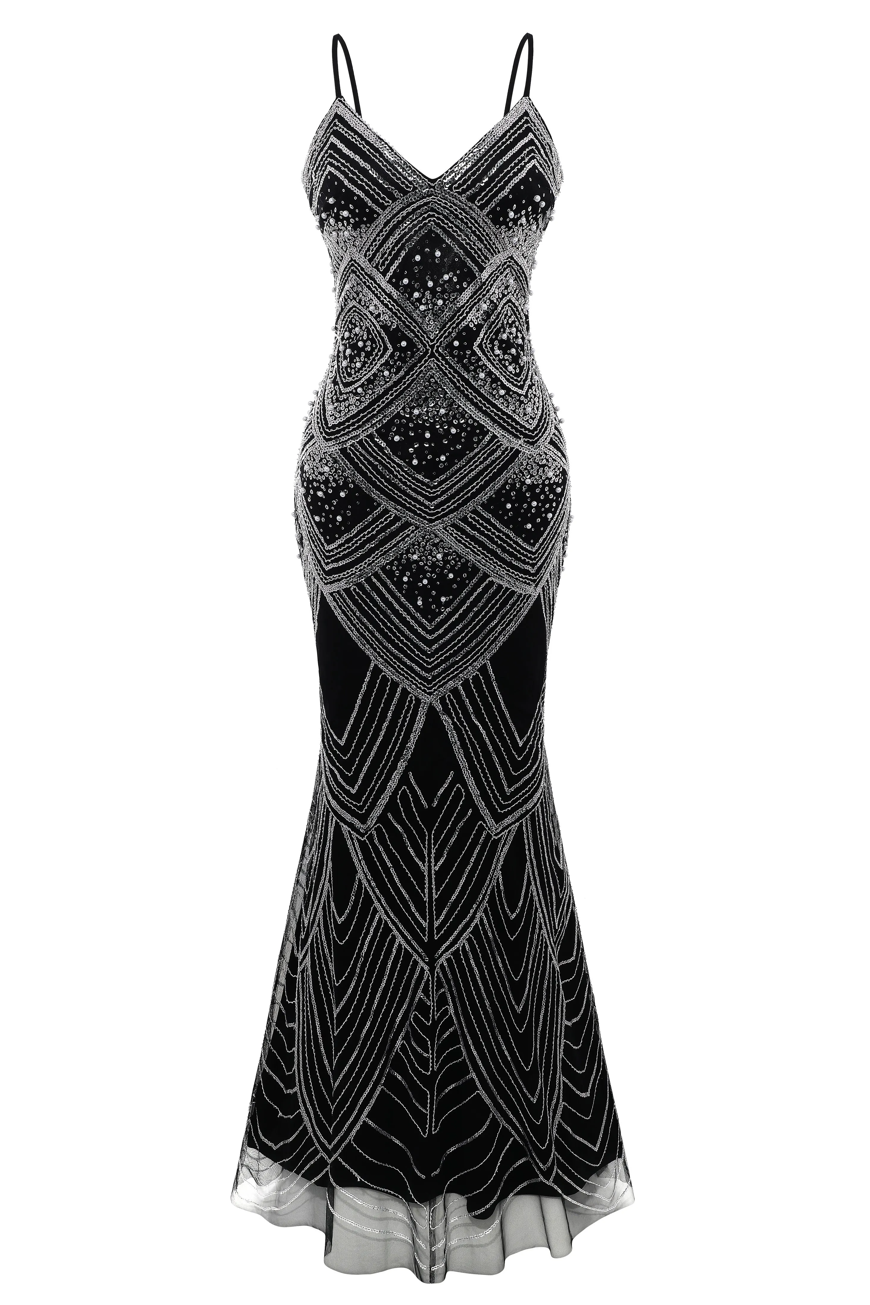 Elegant Pearlized Mermaid Evening Dress sold by BABEYOND product image thumbnail 4