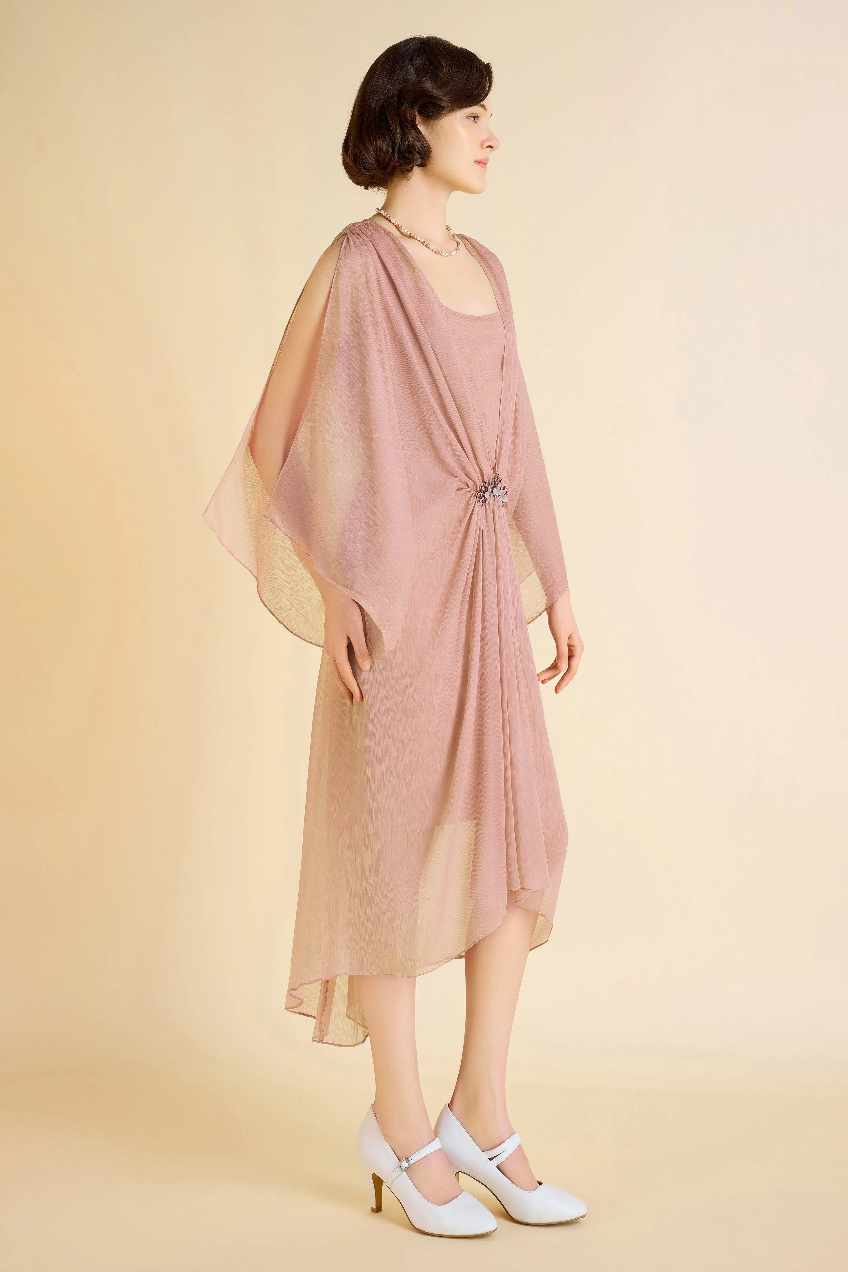 Stylish Batwing Sleeves Pleated Day Dress sold by BABEYOND product image thumbnail 5
