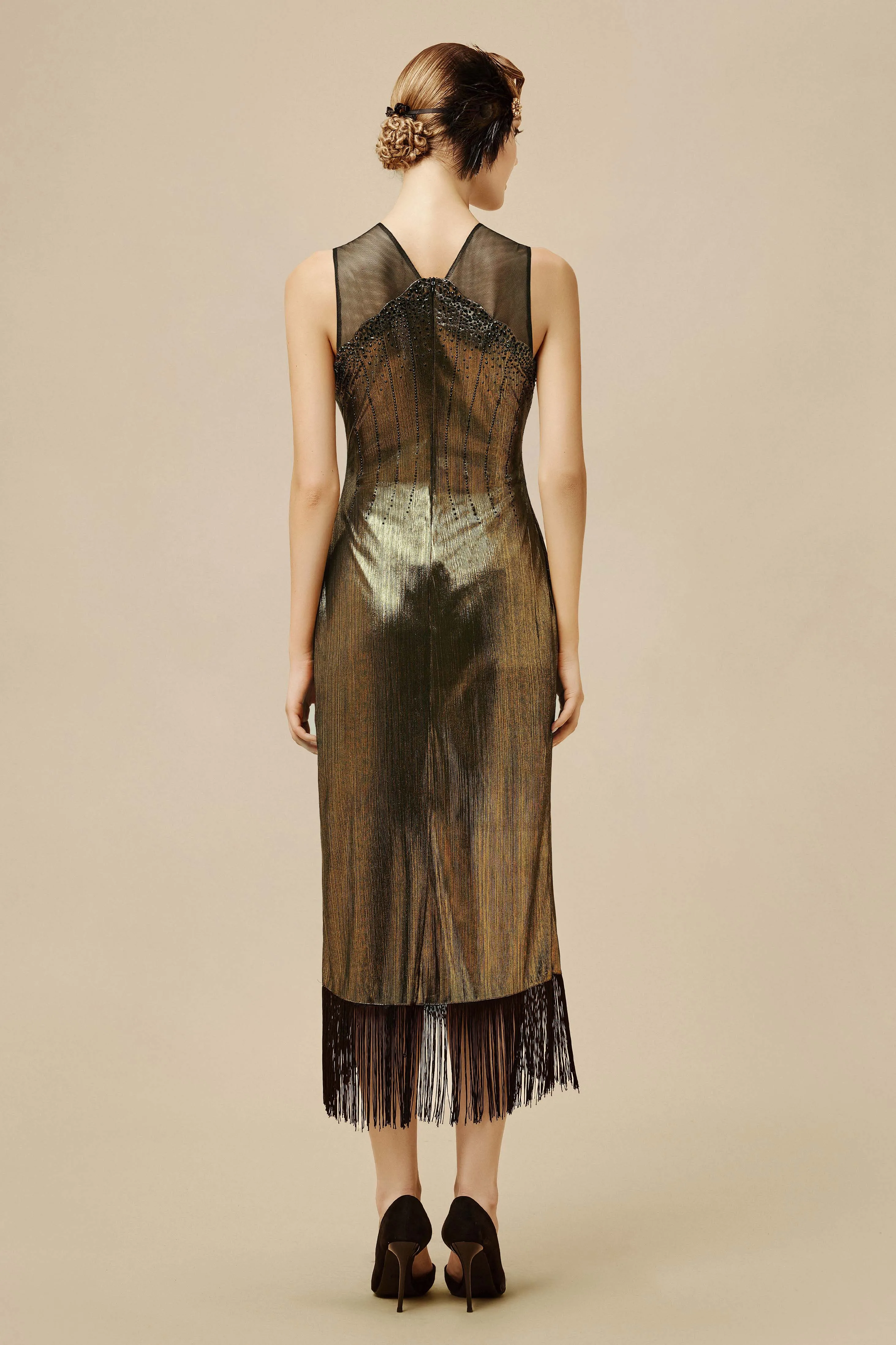 The Story of an Awakening Metallic Rhinestone Evening Gown sold by BABEYOND product image thumbnail 2