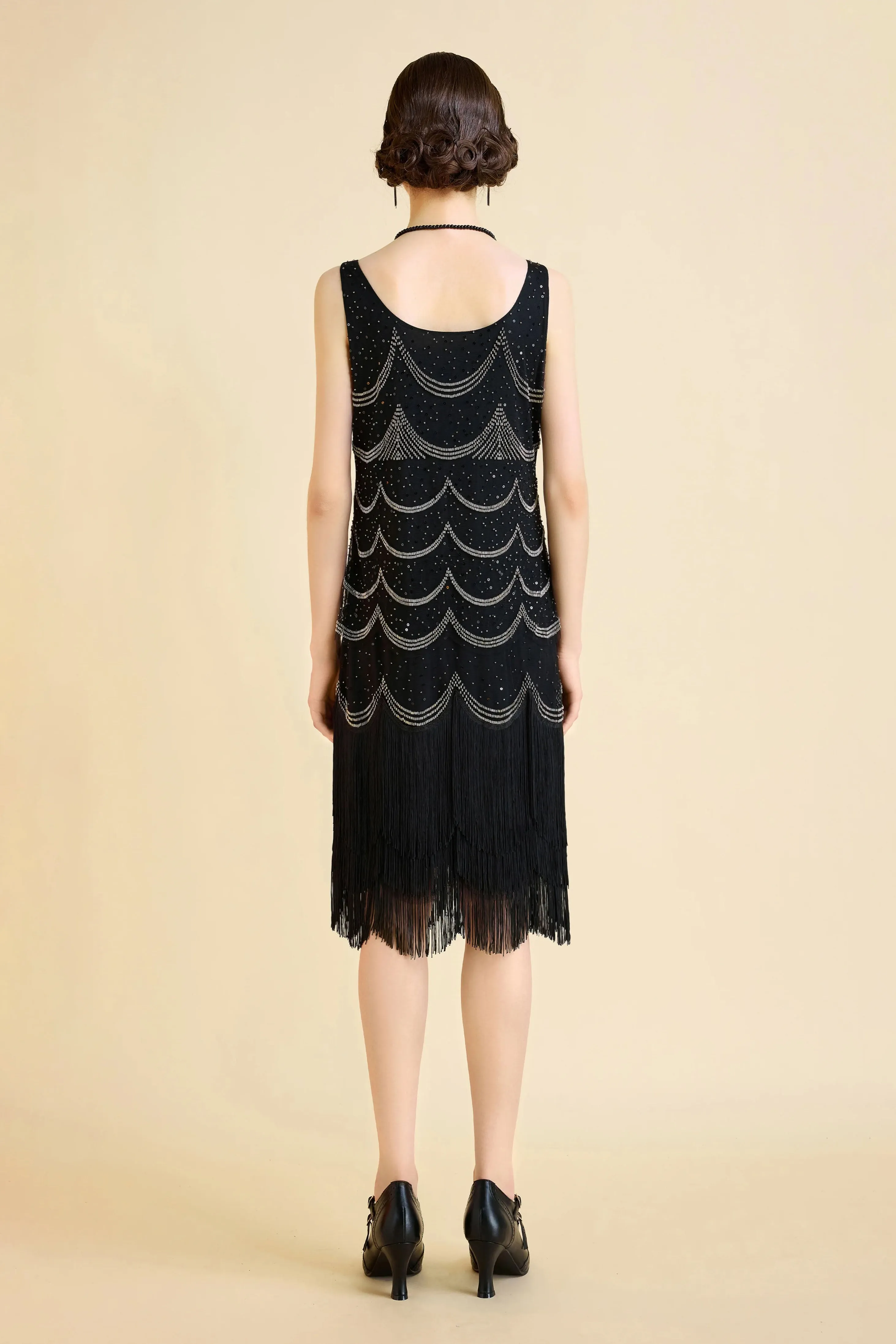 Vintage Geometric H-line Flapper Dress sold by BABEYOND product image thumbnail 2