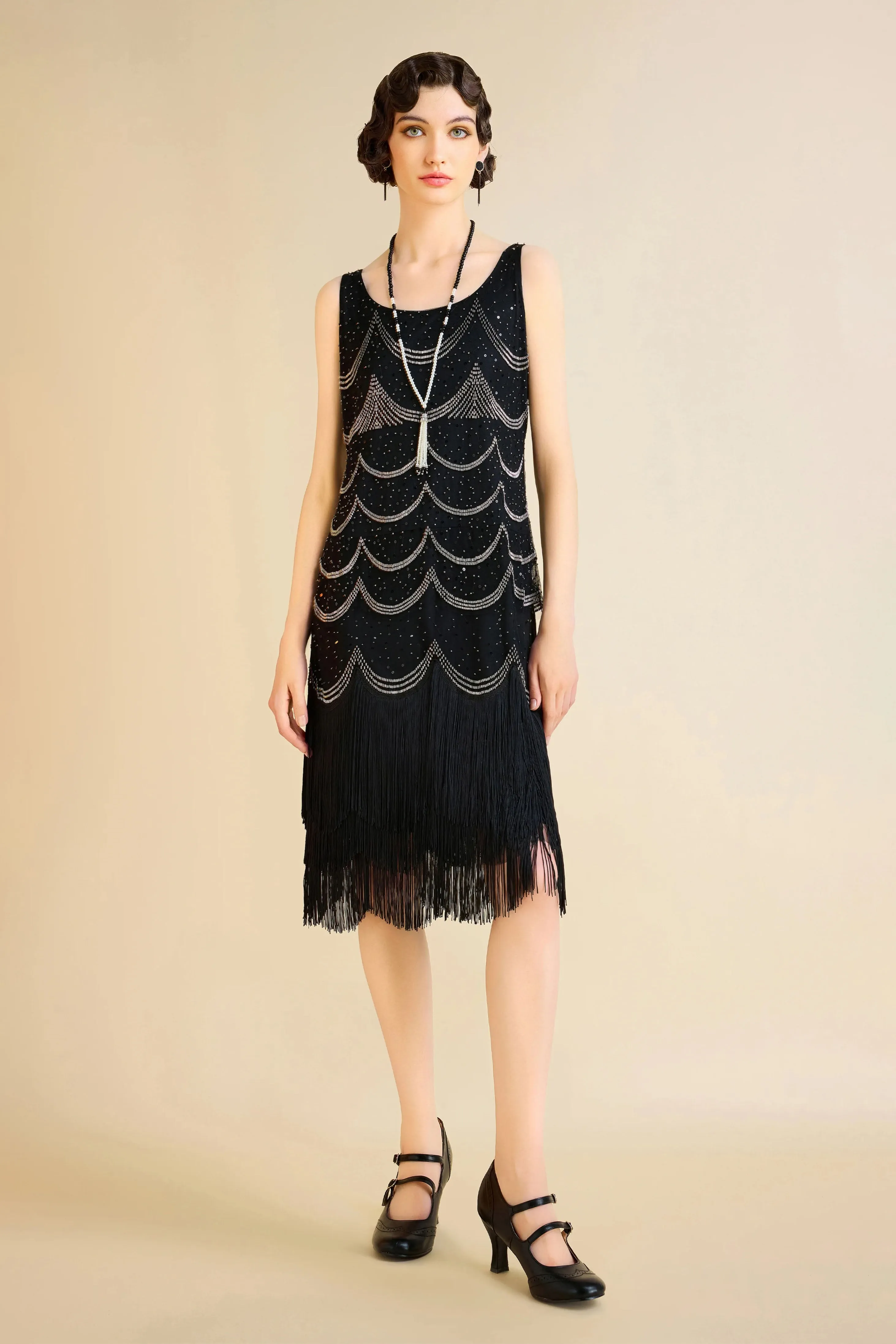Vintage Geometric H-line Flapper Dress sold by BABEYOND