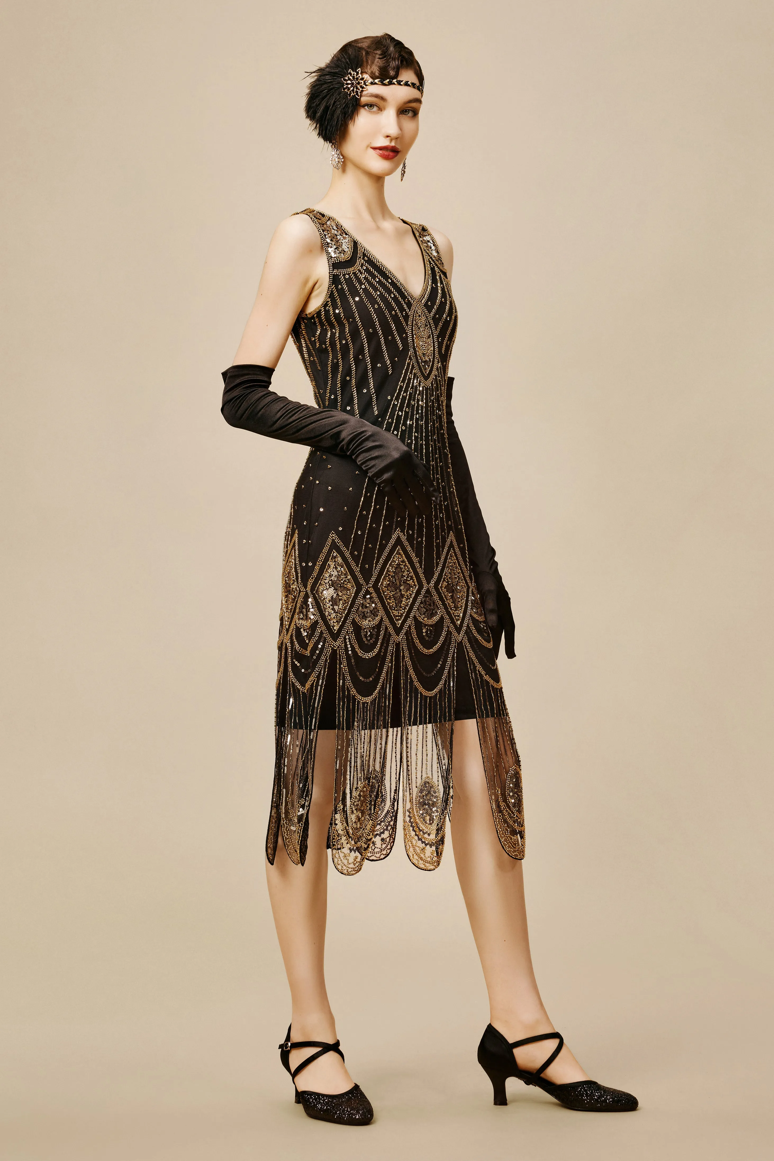 Zouzou Art Deco Flapper Dress sold by BABEYOND product image thumbnail 5