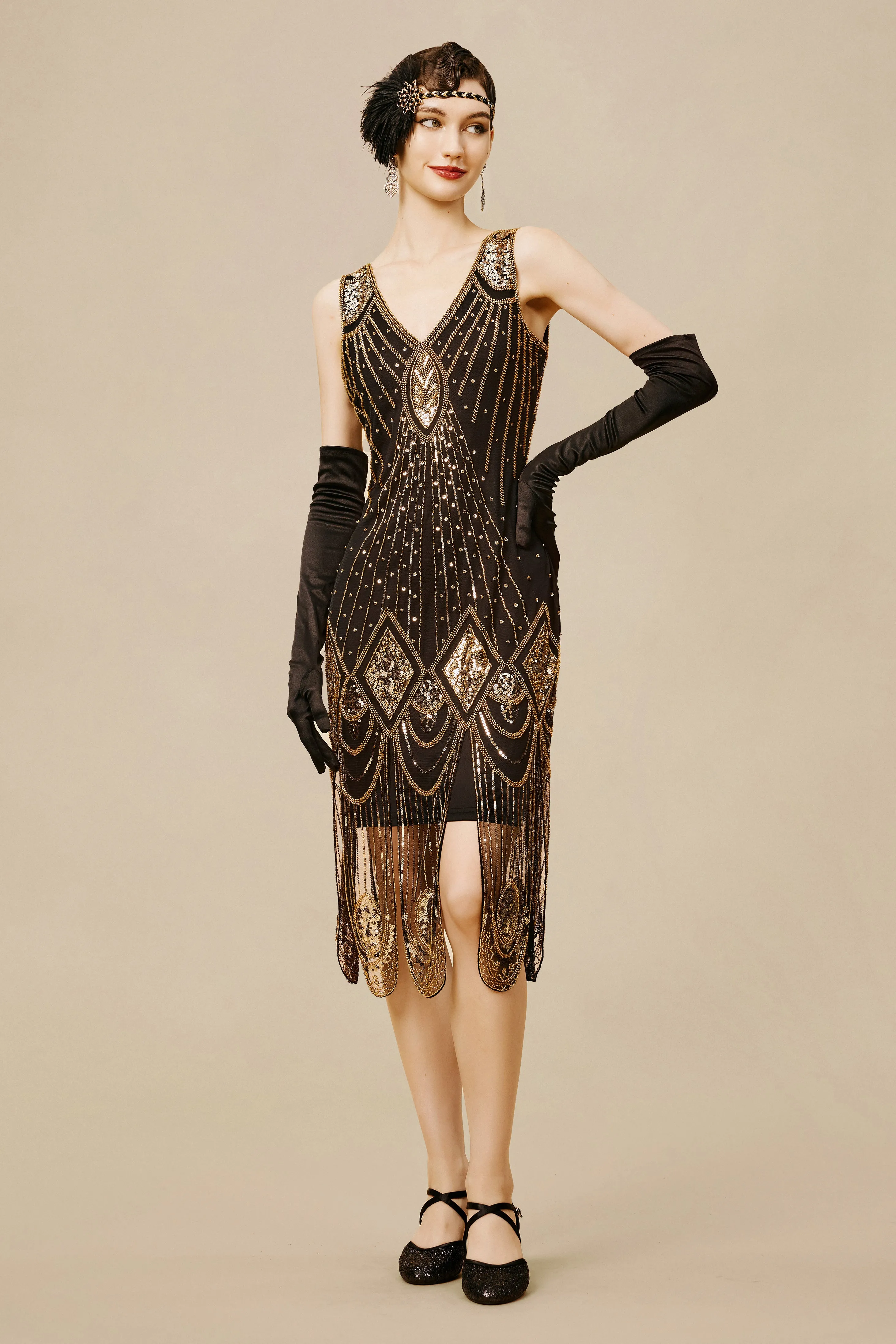 Zouzou Art Deco Flapper Dress sold by BABEYOND product image thumbnail 3