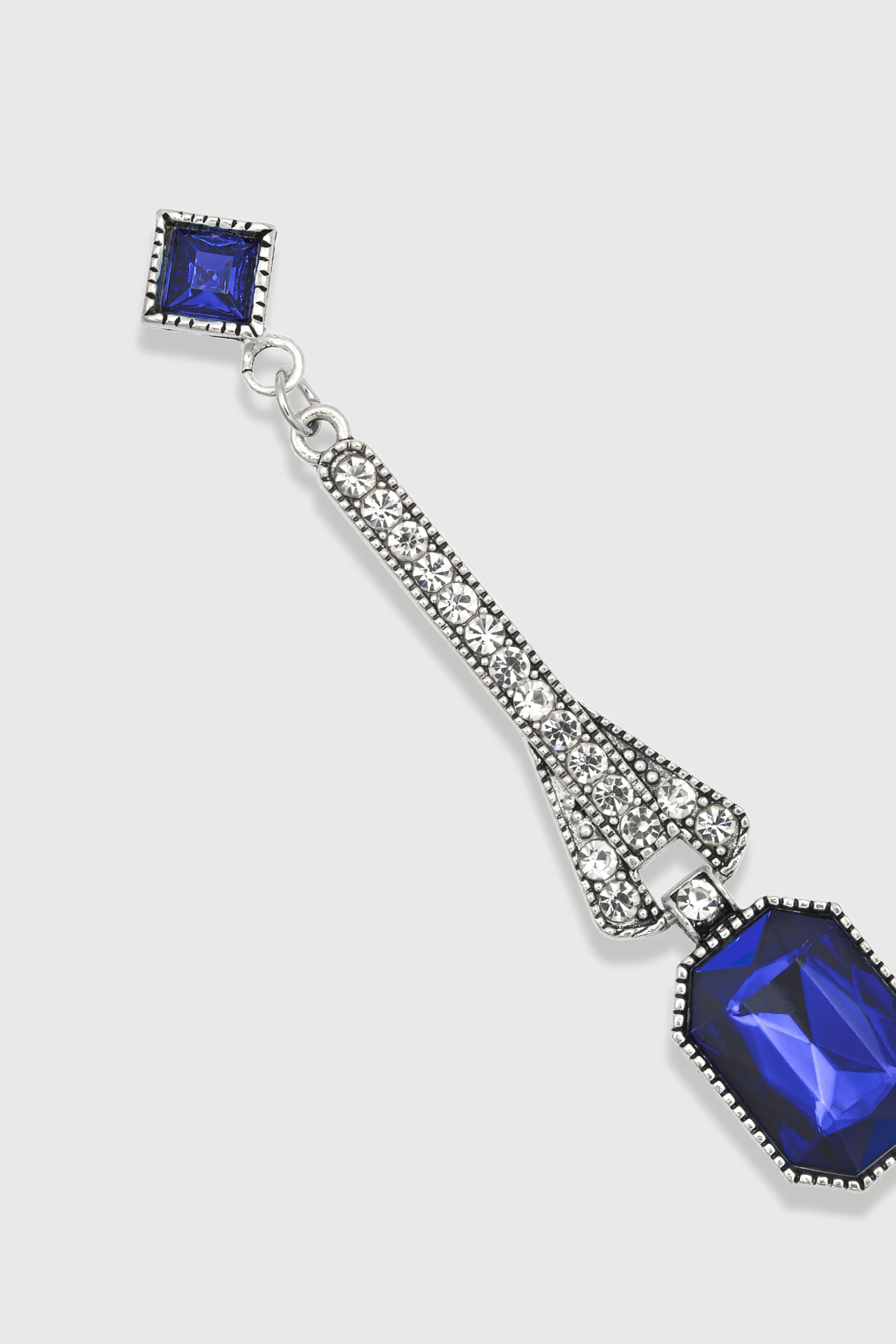 Art-Deco Rhinestone Dangle Earrings sold by BABEYOND product image thumbnail 5