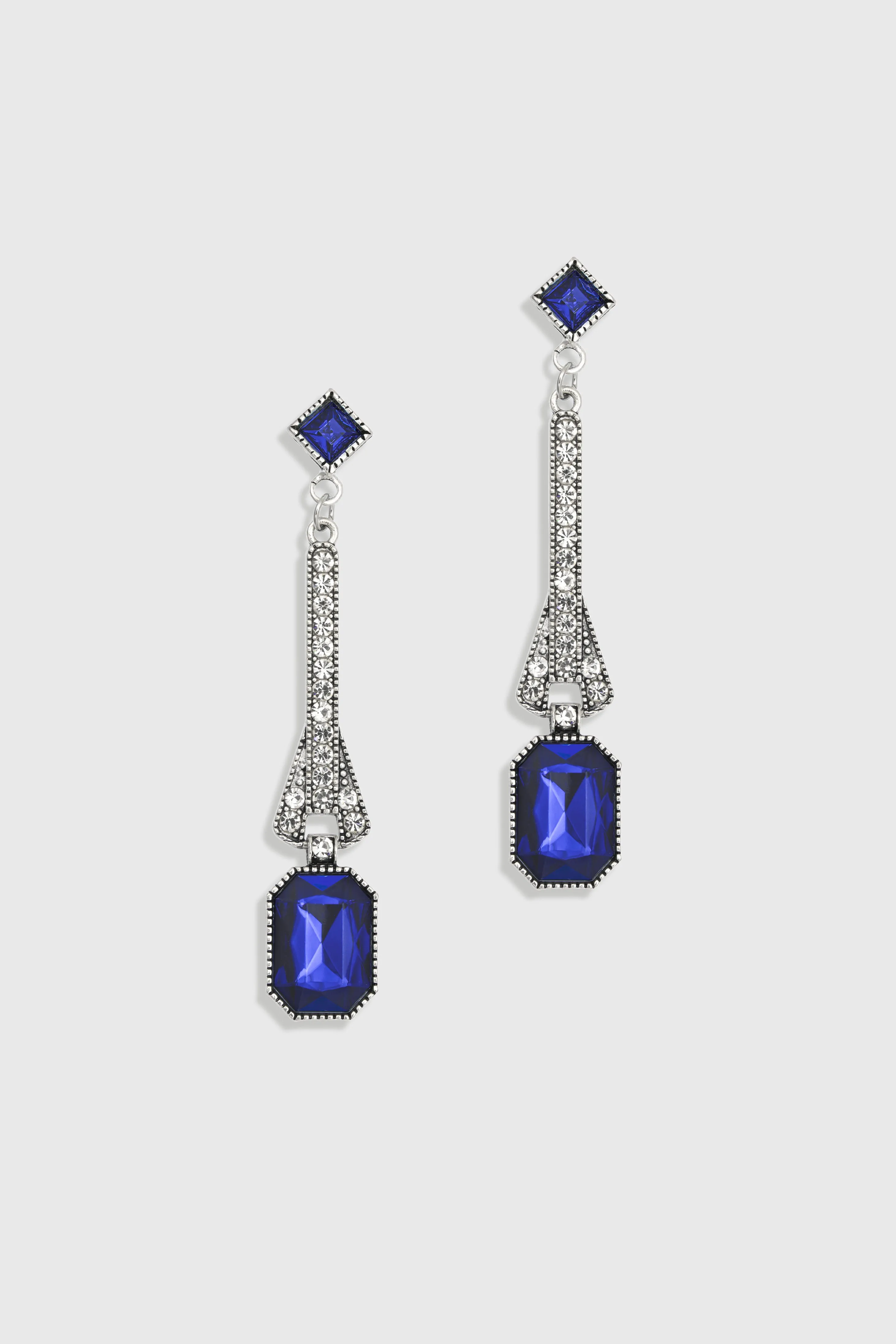 Art-Deco Rhinestone Dangle Earrings sold by BABEYOND product image thumbnail 4