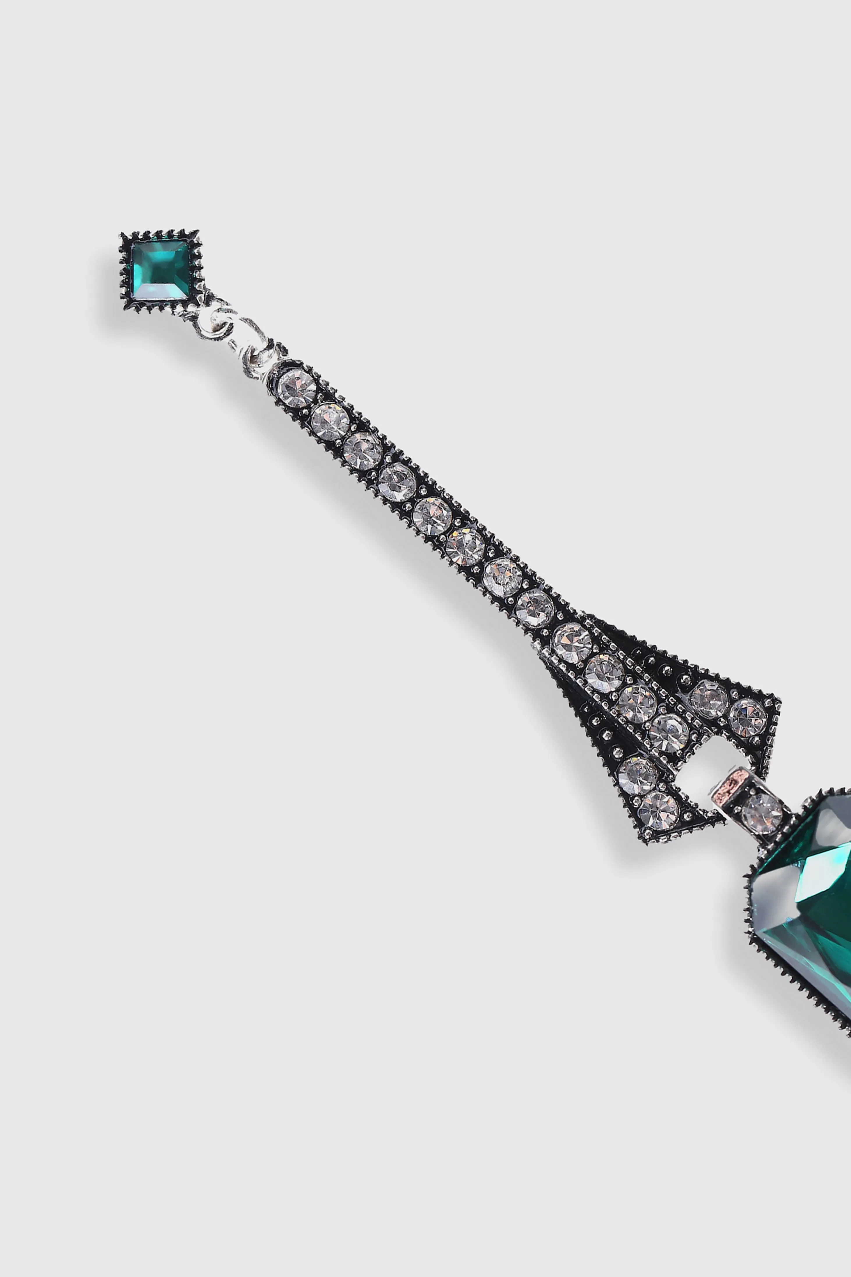 Art-Deco Rhinestone Dangle Earrings sold by BABEYOND product image thumbnail 2