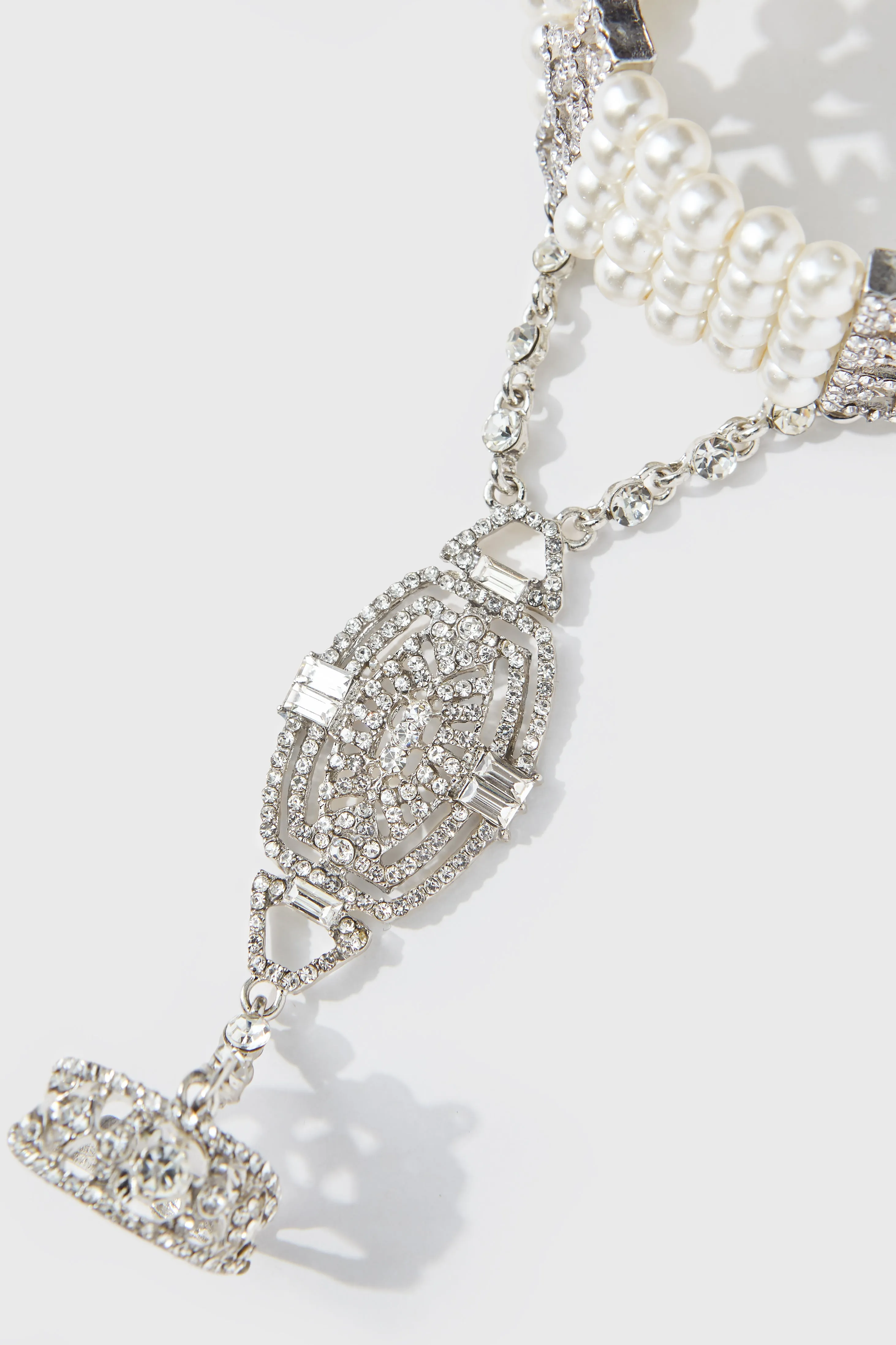 Multi-Layered Crystal Beaded Pearl Bracelet sold by BABEYOND product image thumbnail 2