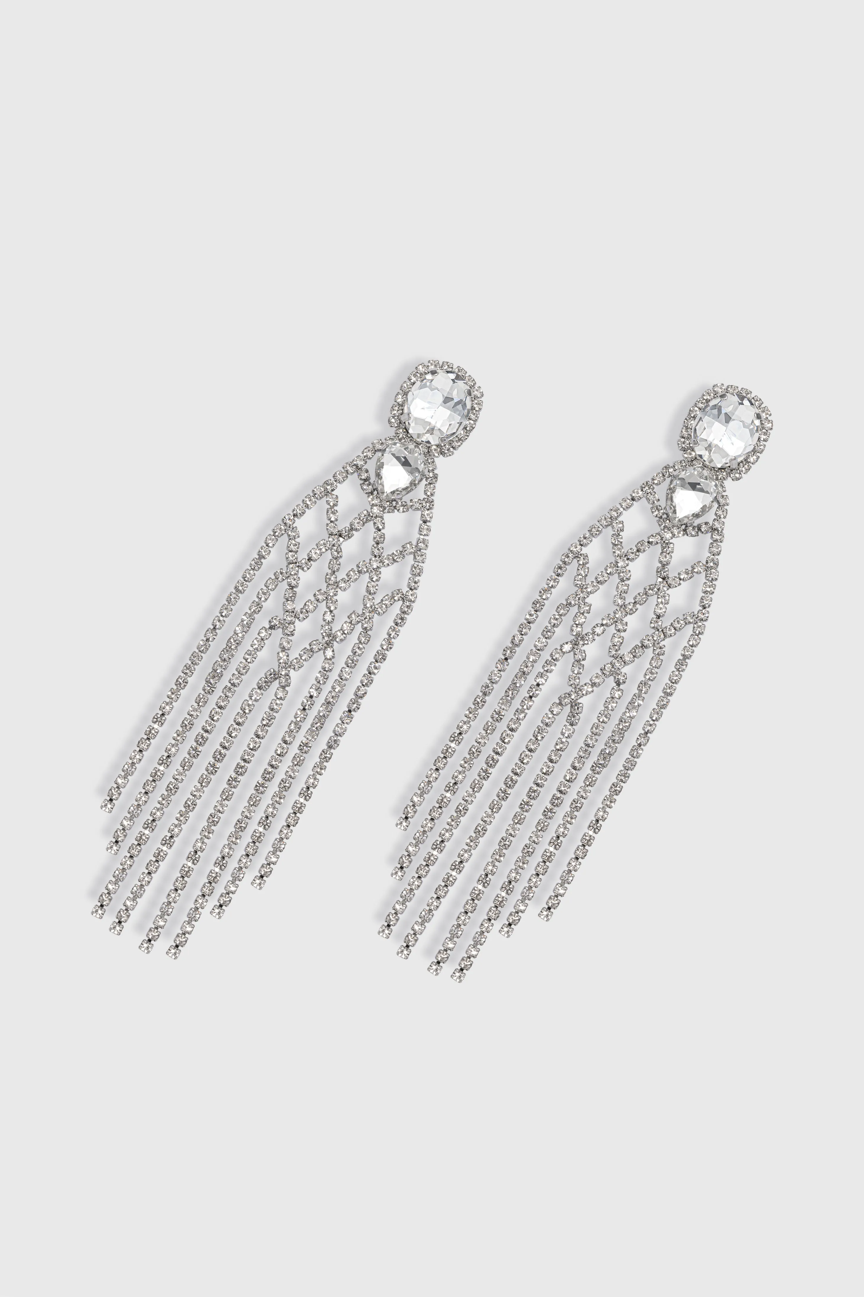 Crystal Beaded Crisscross Statement Earrings sold by BABEYOND product image thumbnail 3