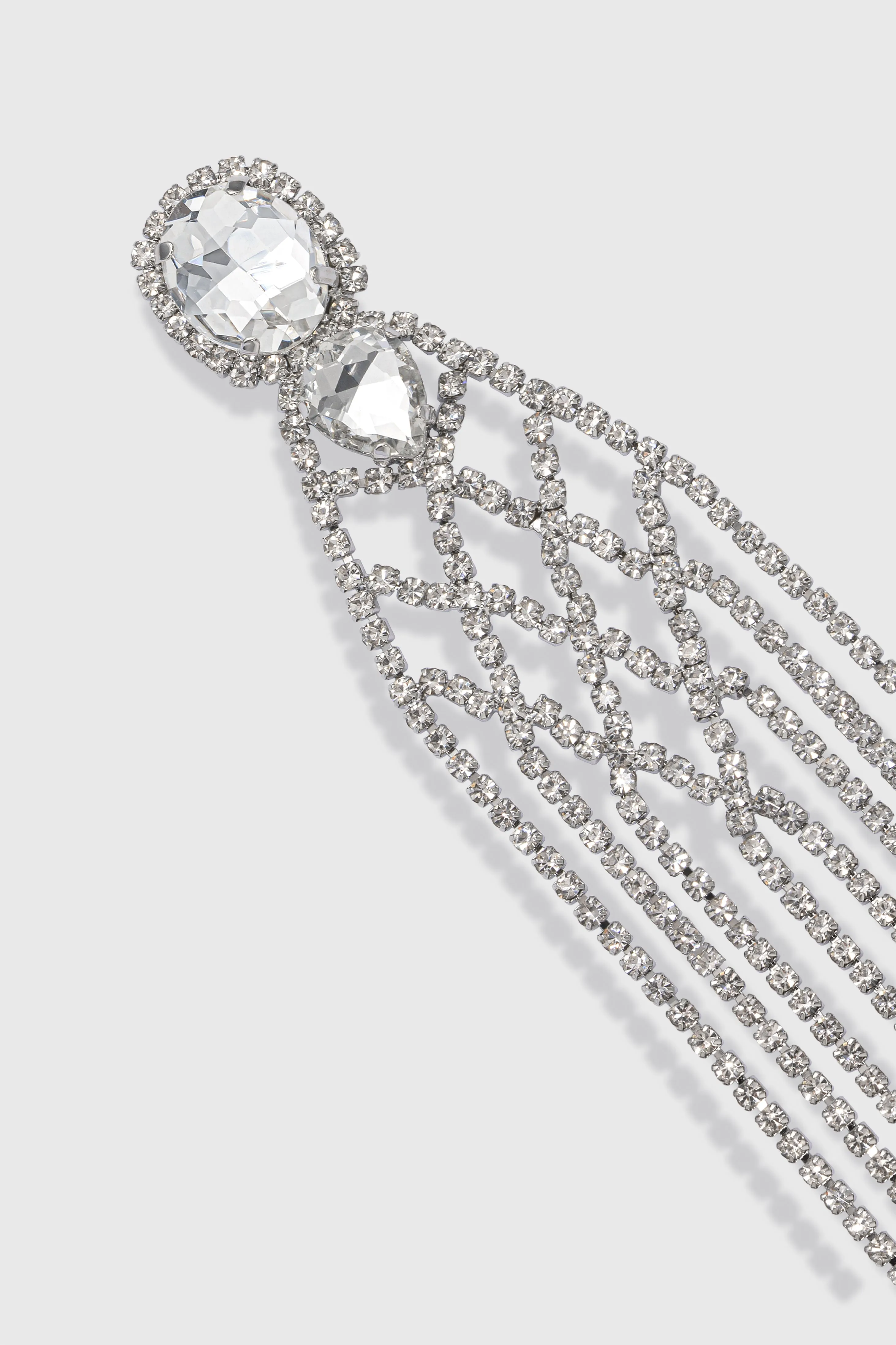 Crystal Beaded Crisscross Statement Earrings sold by BABEYOND product image thumbnail 2