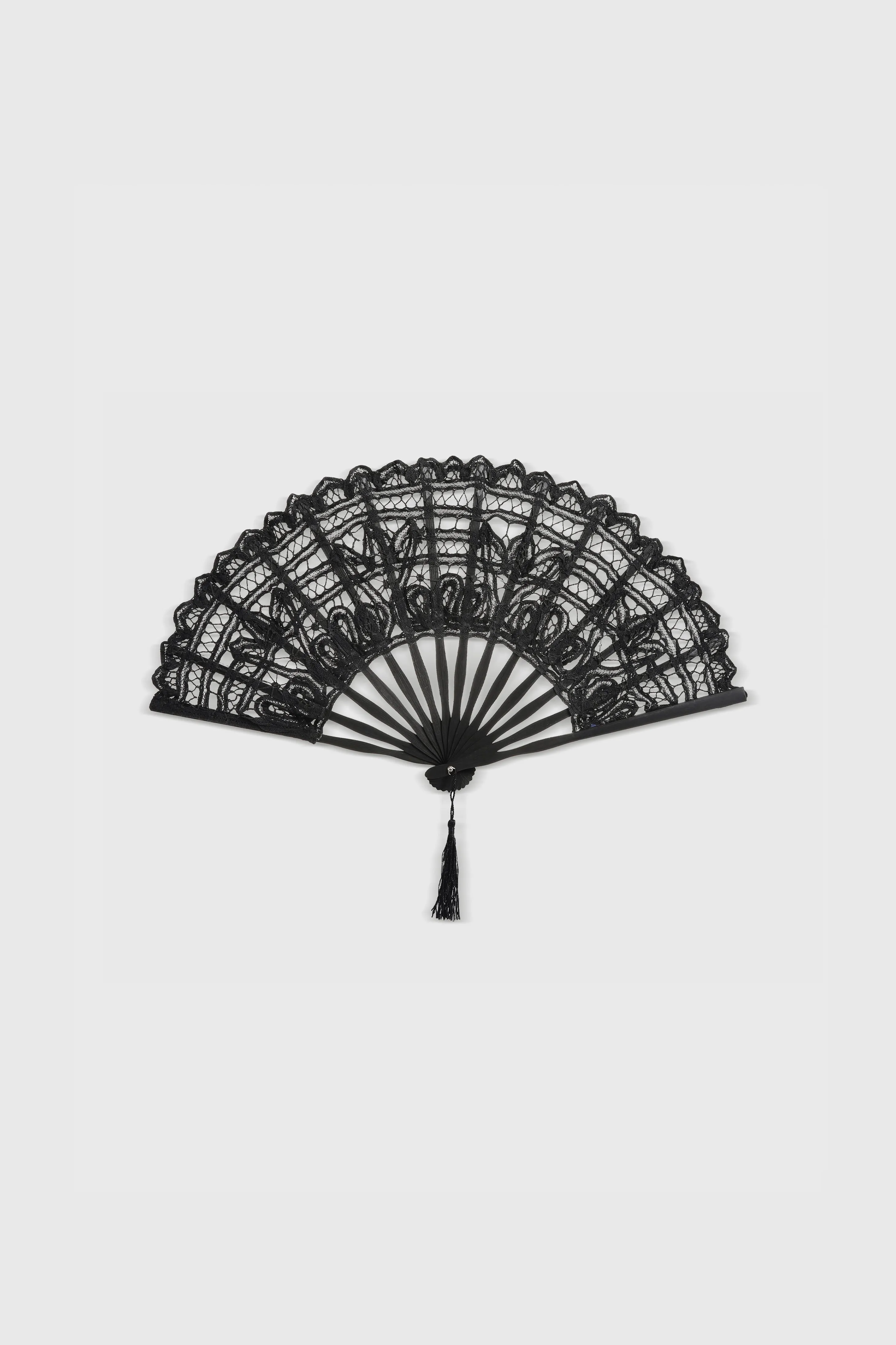 Cotton Lace Folding Handheld Fan sold by BABEYOND