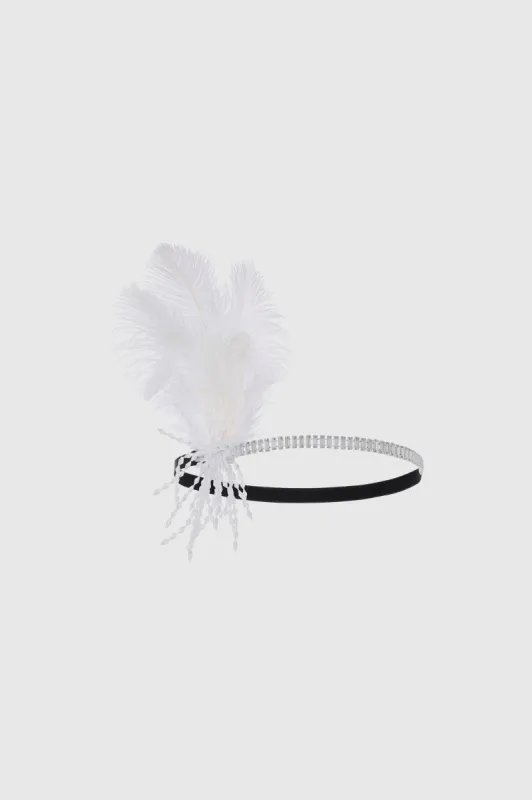 Rhinestone Beaded Tassel Headband sold by BABEYOND
