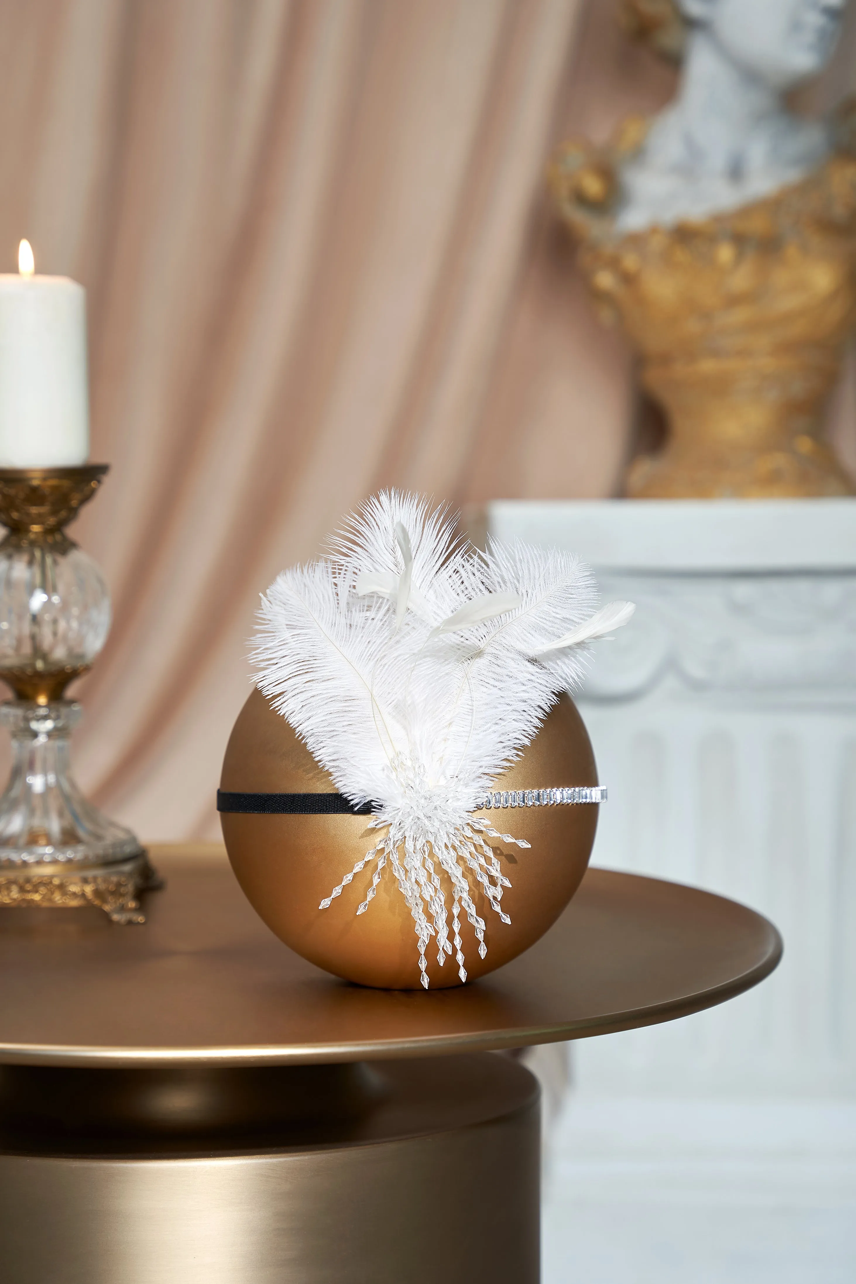 Rhinestone Beaded Tassel Headband sold by BABEYOND product image thumbnail 3