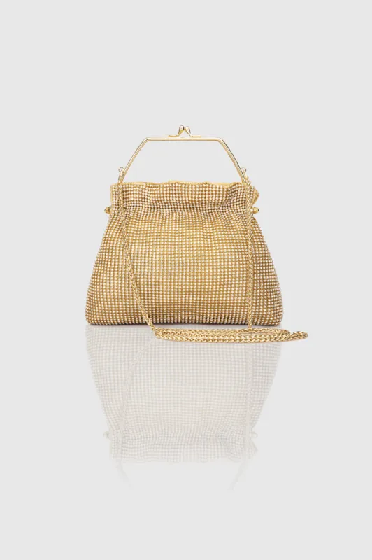 1920s Rhinestone Decor Chain Clutch sold by BABEYOND