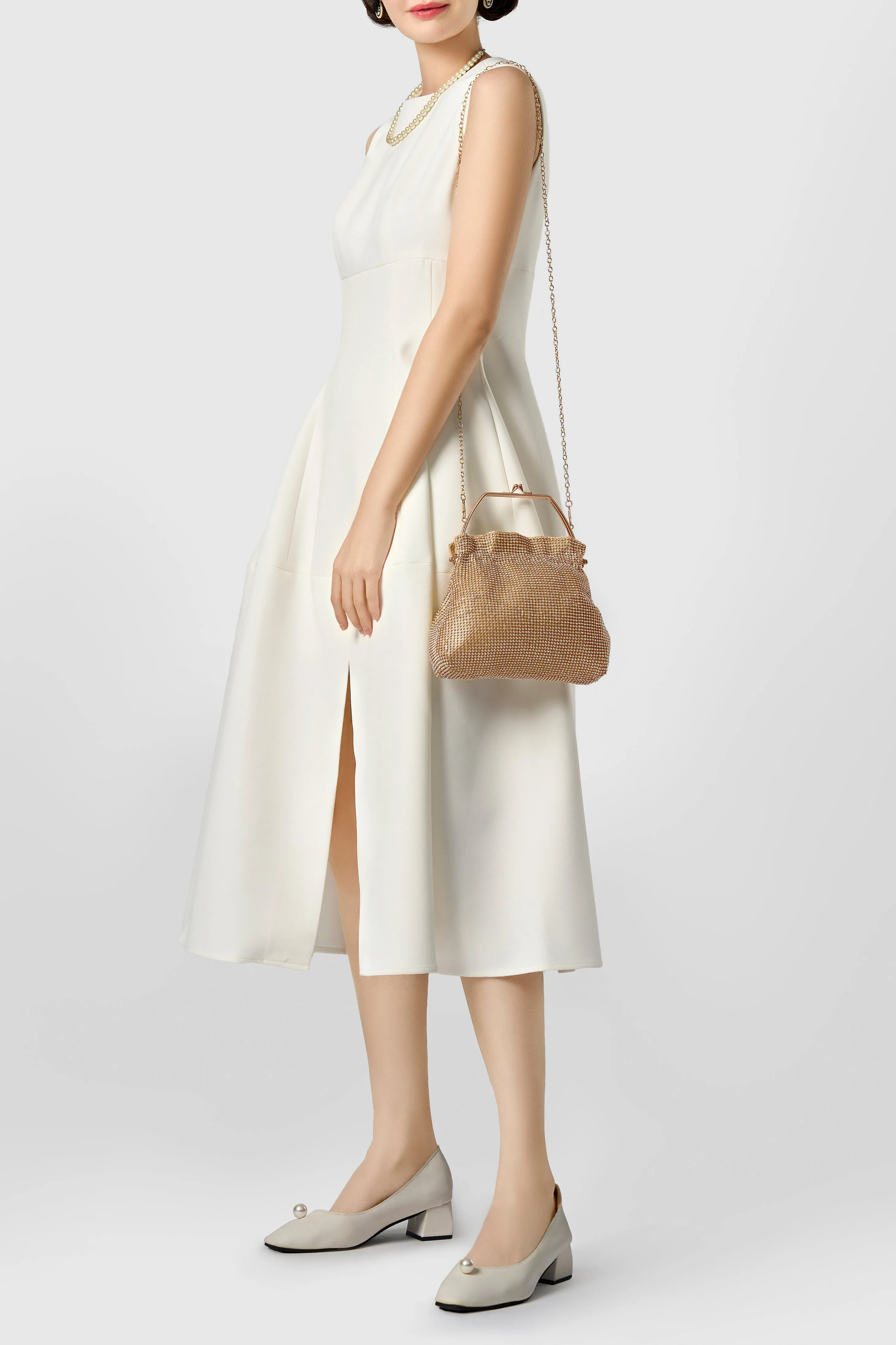 1920s Rhinestone Decor Chain Clutch sold by BABEYOND product image thumbnail 4