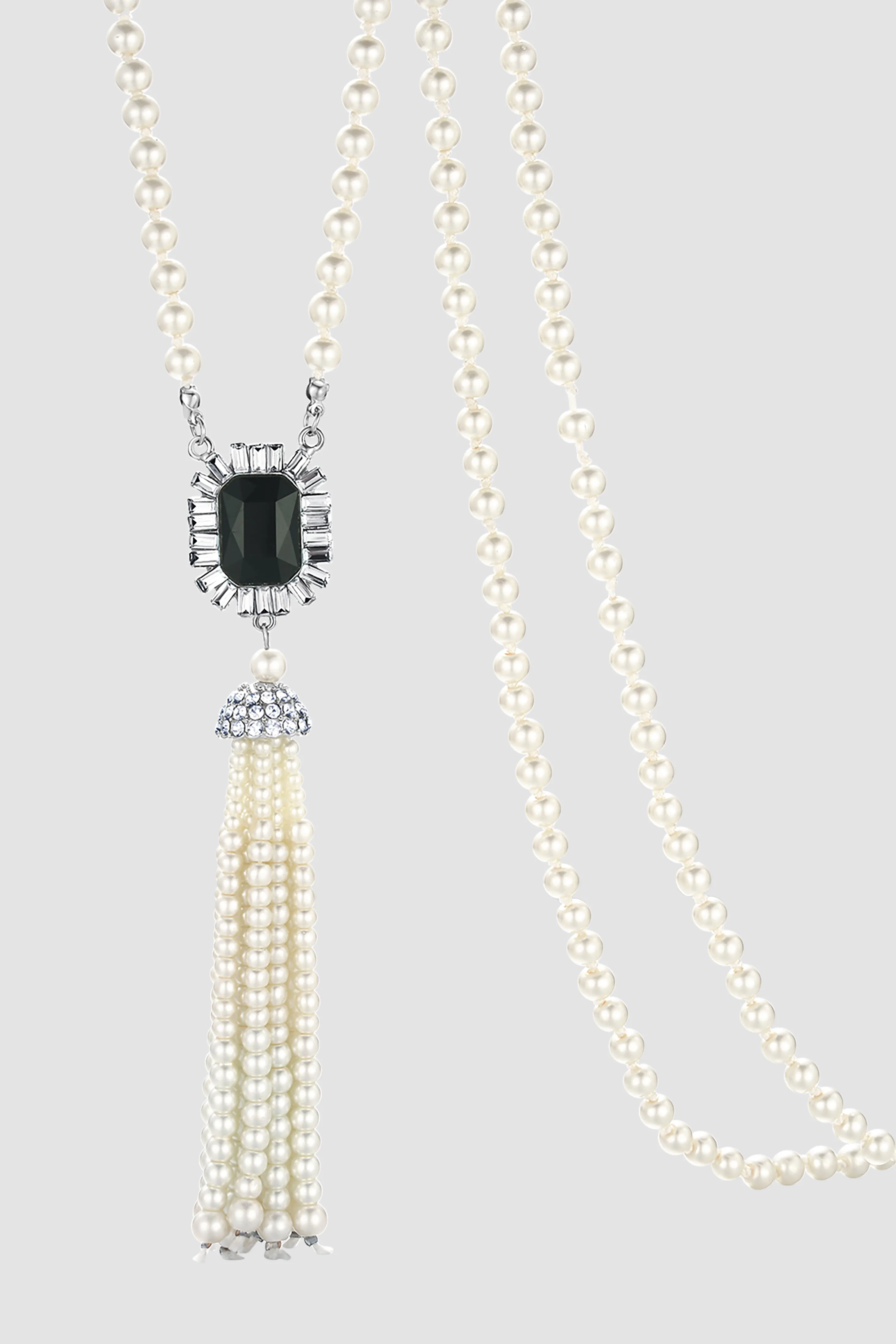Luxurious Gem Pearl Tassel Necklace sold by BABEYOND product image thumbnail 2