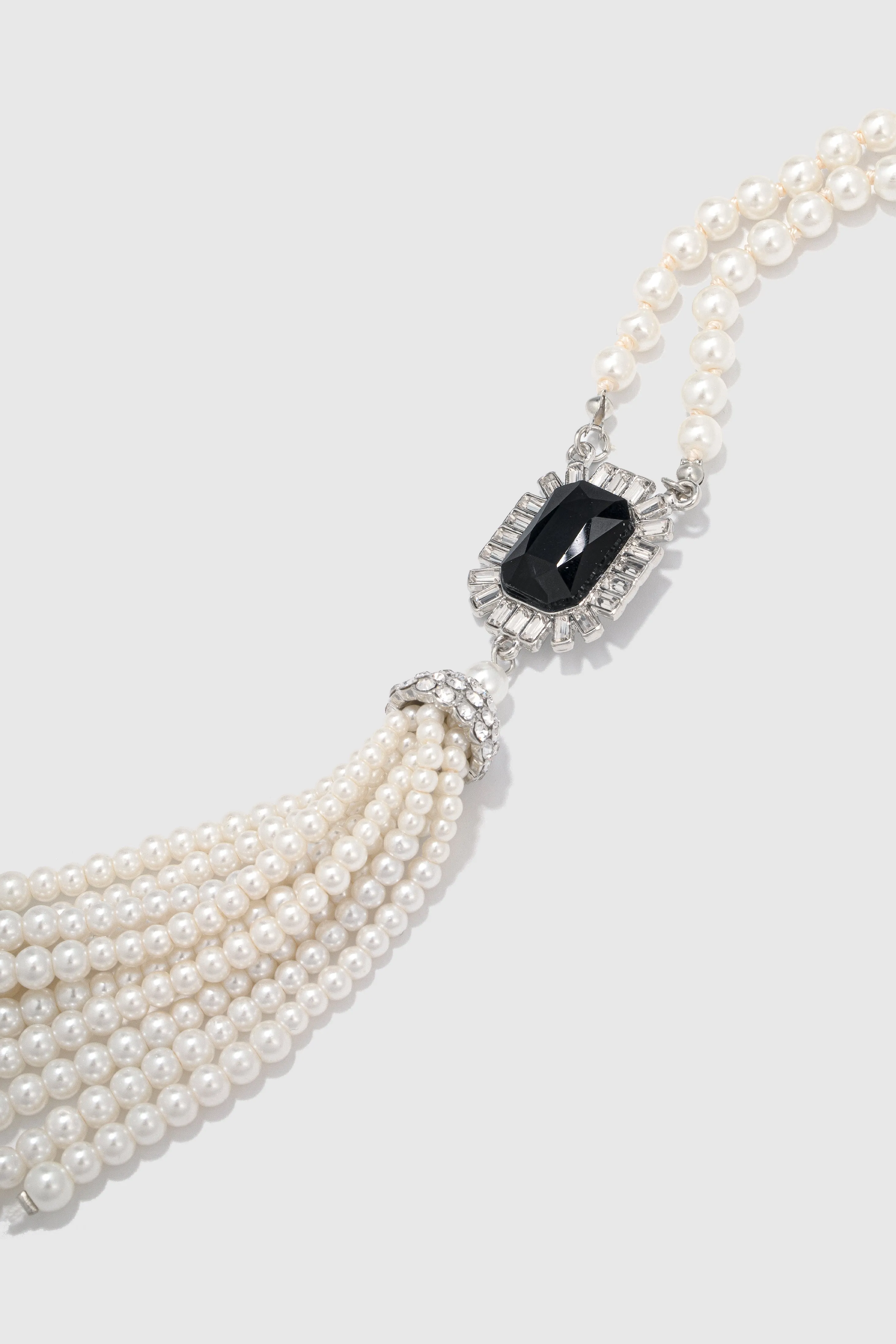 Luxurious Gem Pearl Tassel Necklace sold by BABEYOND product image thumbnail 4