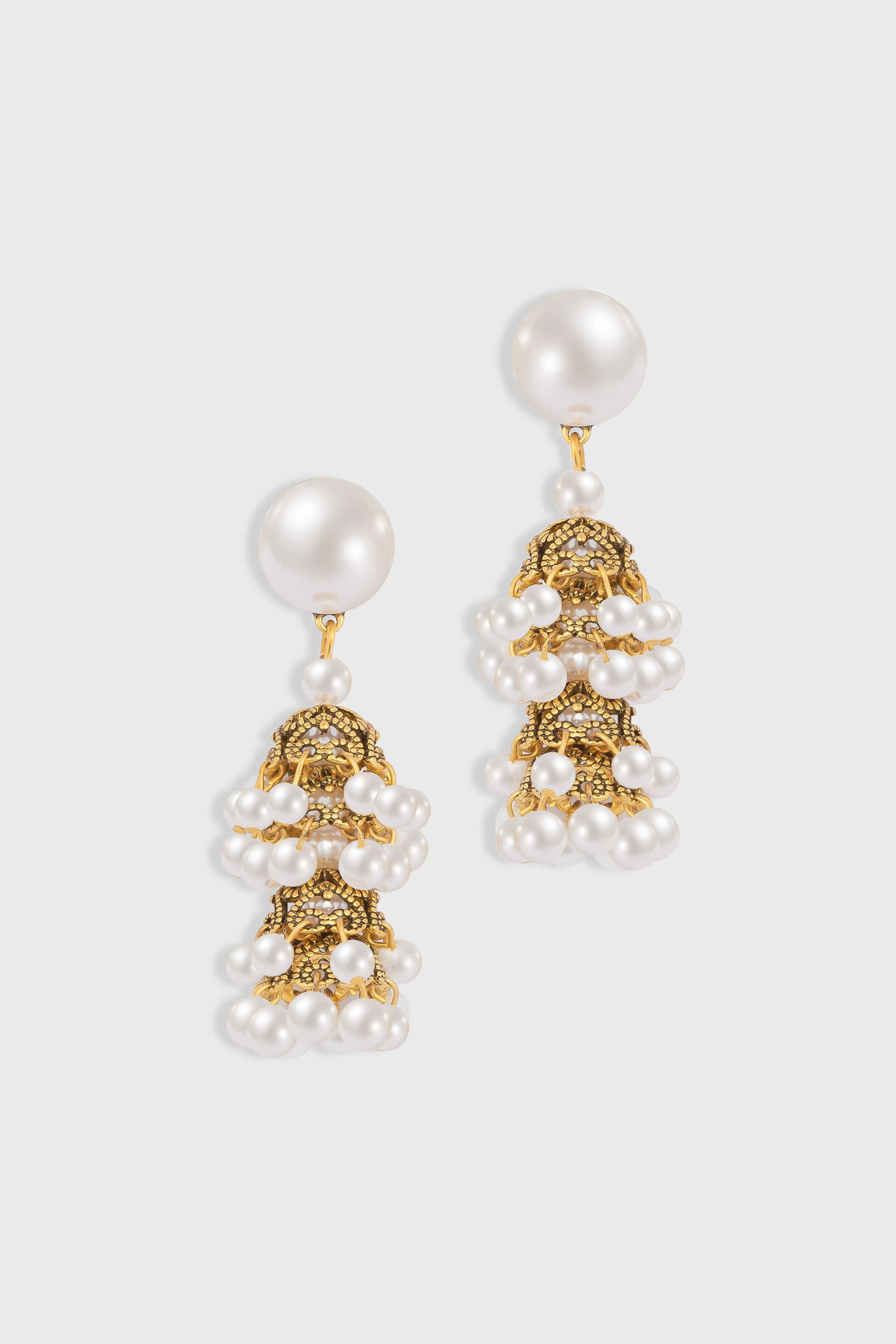 Vintage Baroque Pearl Cutout Earrings sold by BABEYOND