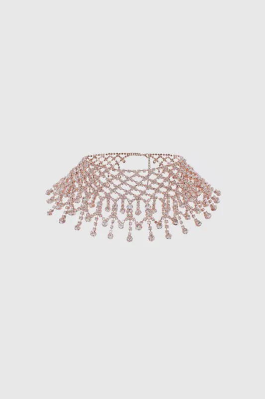 Layered Rhinestone Choker Necklace sold by BABEYOND