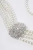 Shiny Layered Pearl Rhinestone Necklace Set sold by BABEYOND