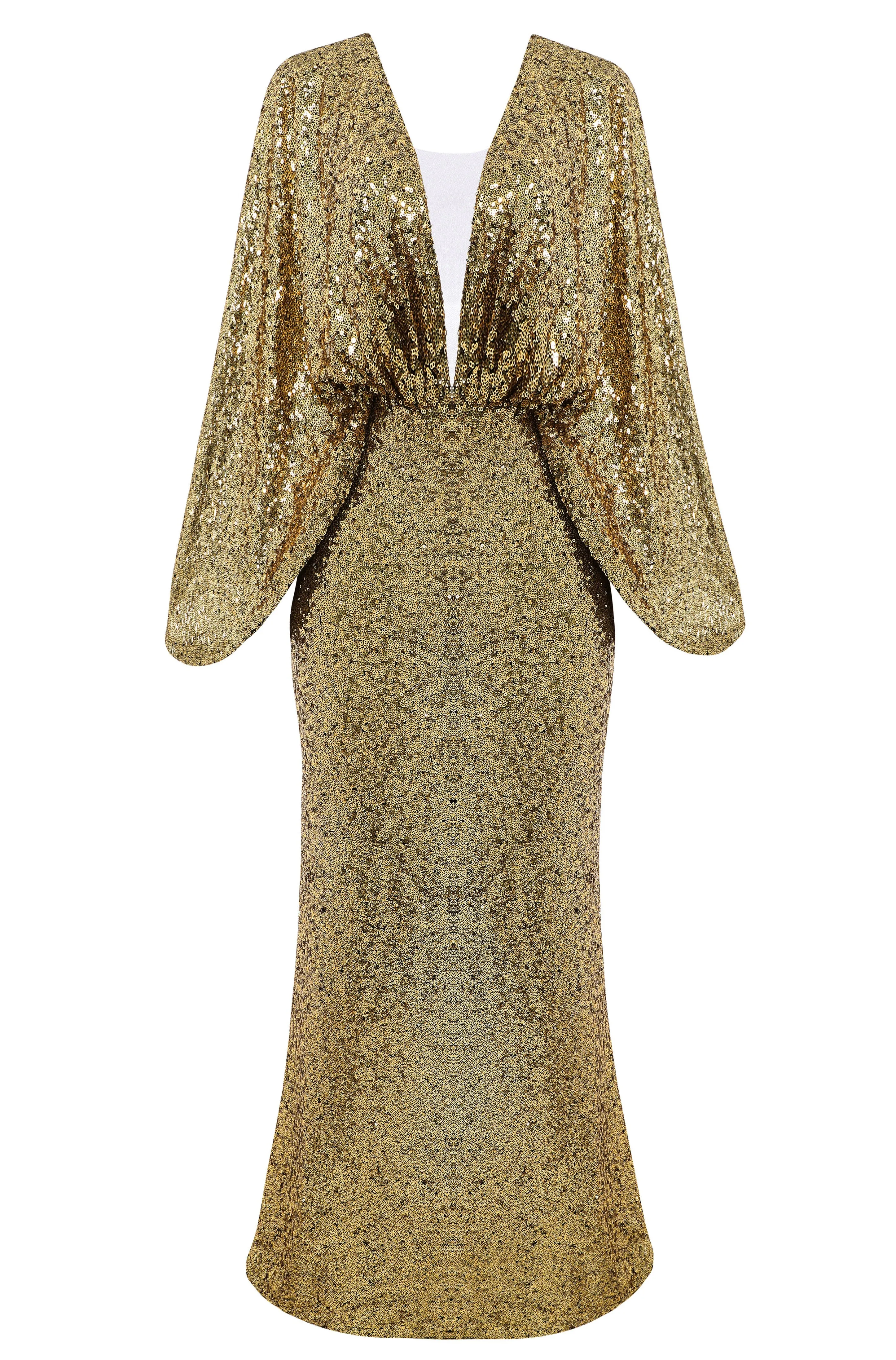 Scoop Neck Sheer Angel Sleeve Plus Size Dress sold by BABEYOND product image thumbnail 3