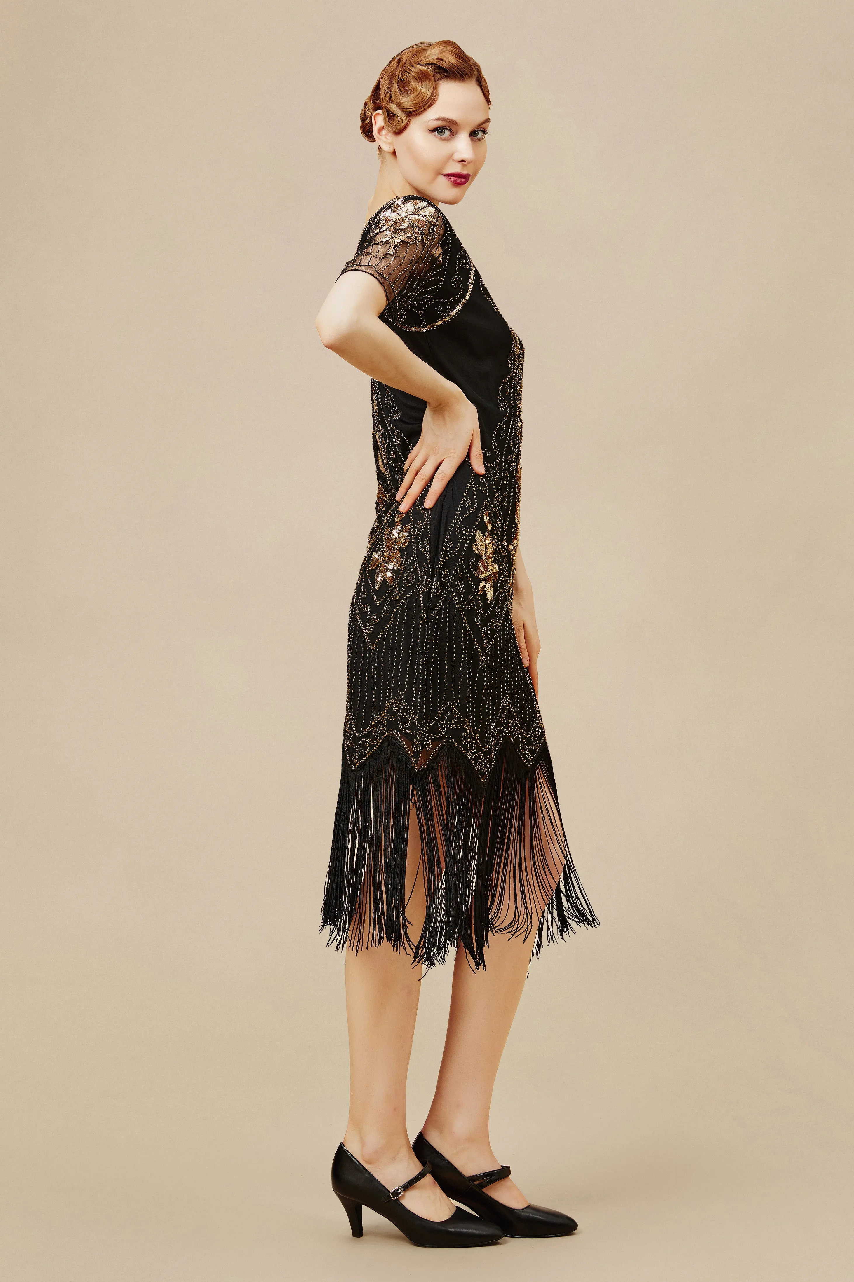 Vintage Paisley Flapper Fringe Dress sold by BABEYOND product image thumbnail 3