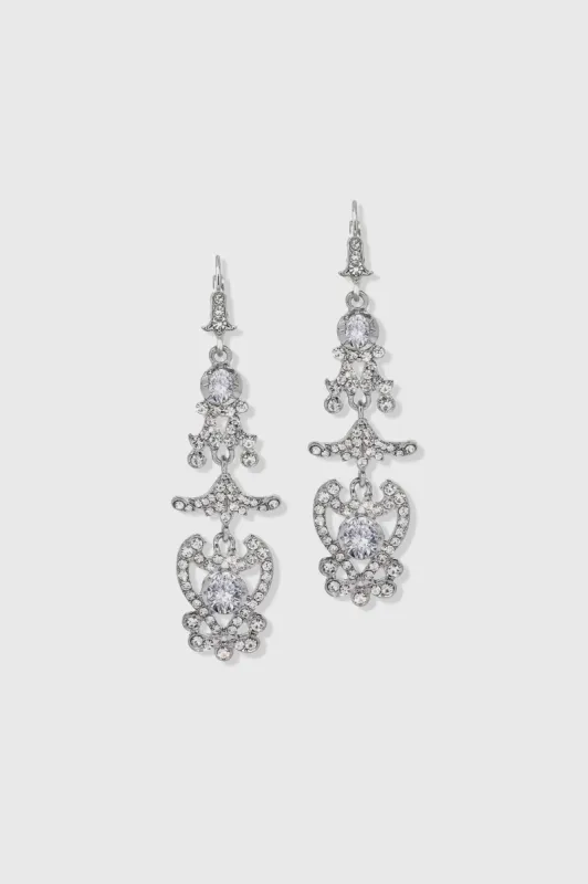Art Deco Rhinestone Earrings sold by BABEYOND