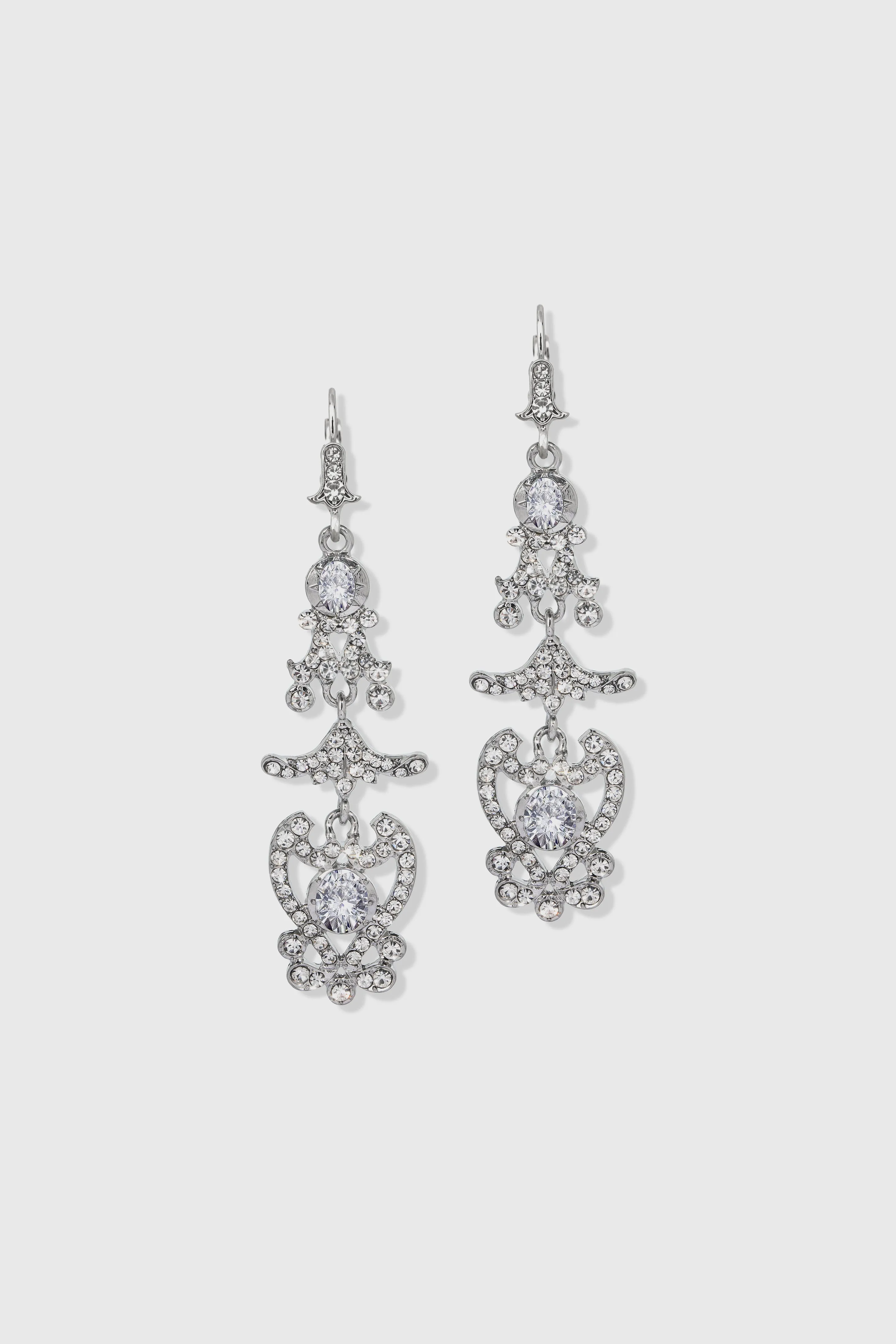 Art Deco Rhinestone Earrings sold by BABEYOND