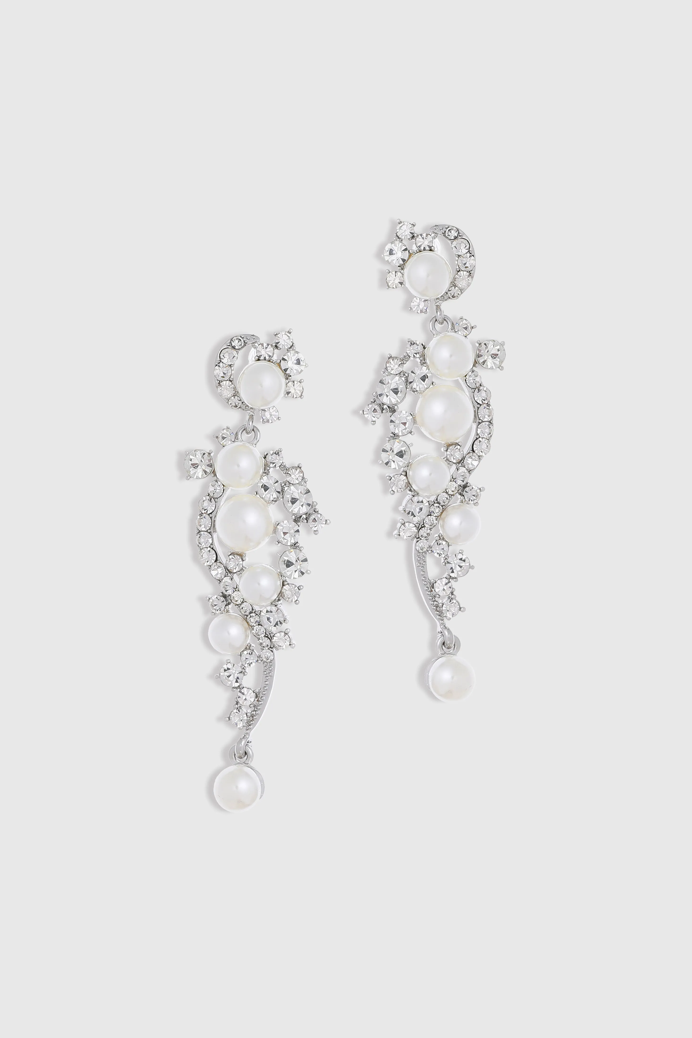 Art Deco Pearl Crystal Earrings sold by BABEYOND