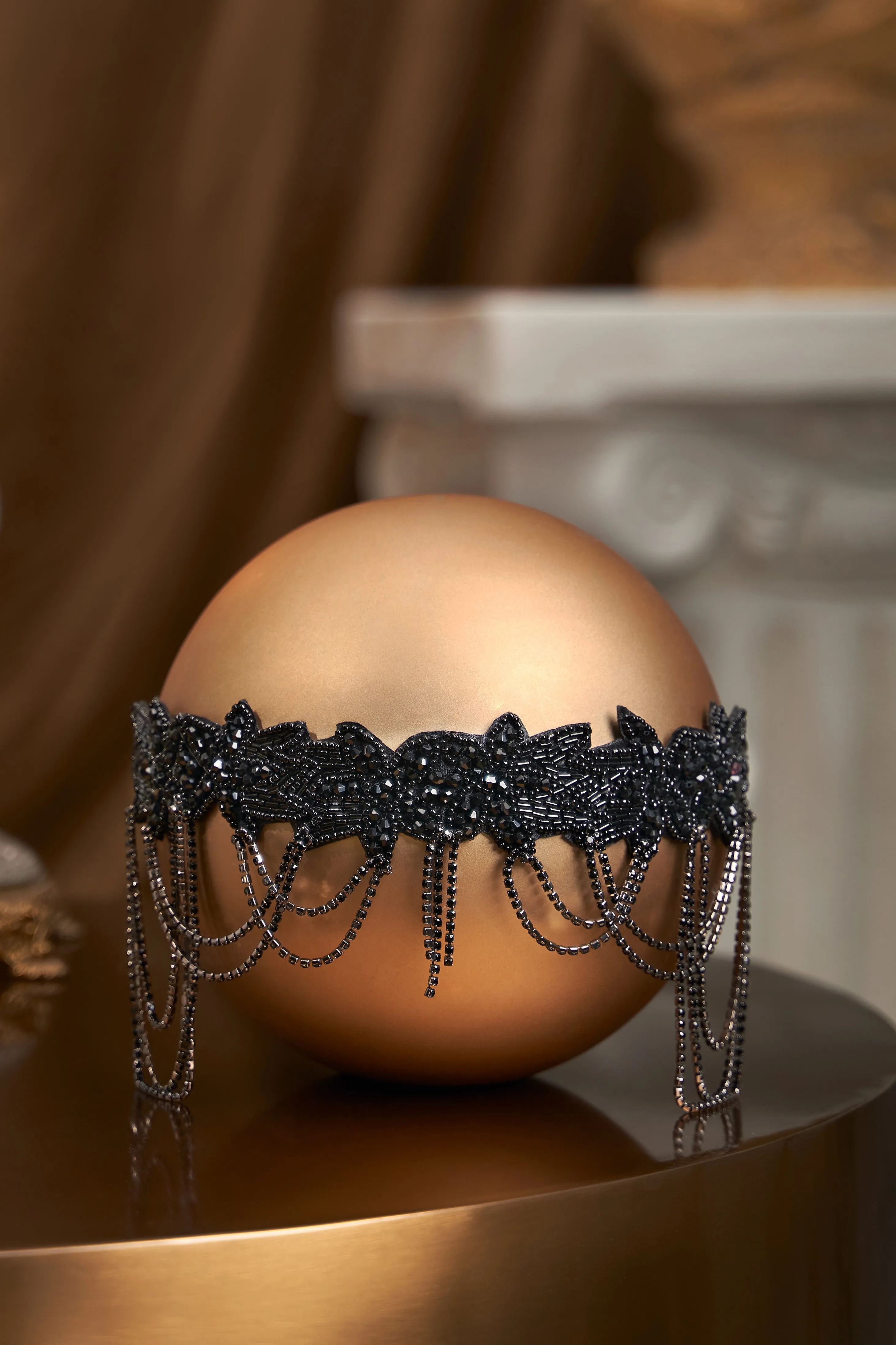 Embellished Rhinestone Chain Headband sold by BABEYOND product image thumbnail 3