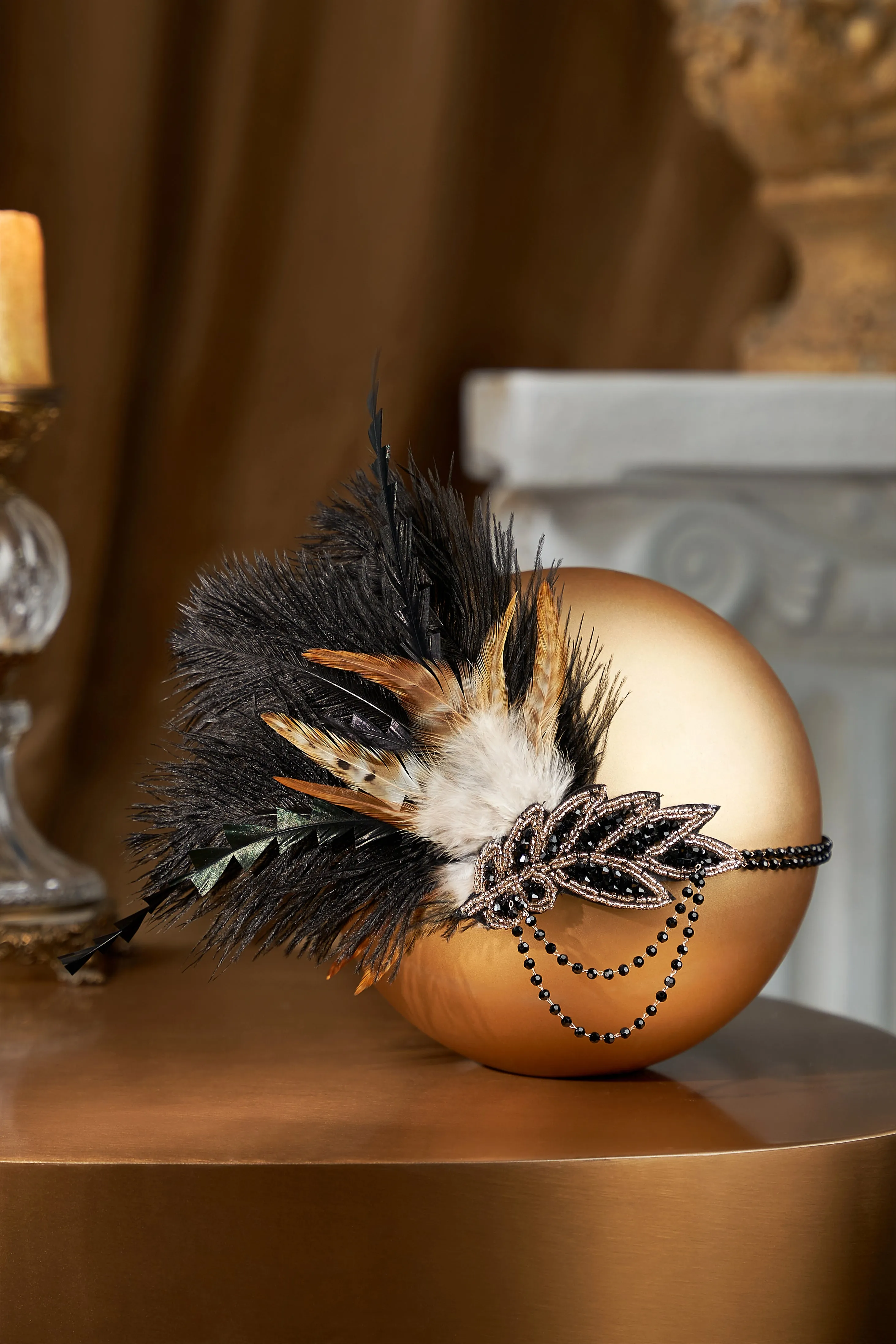 Carnival Beaded Feather Headdress sold by BABEYOND product image thumbnail 5