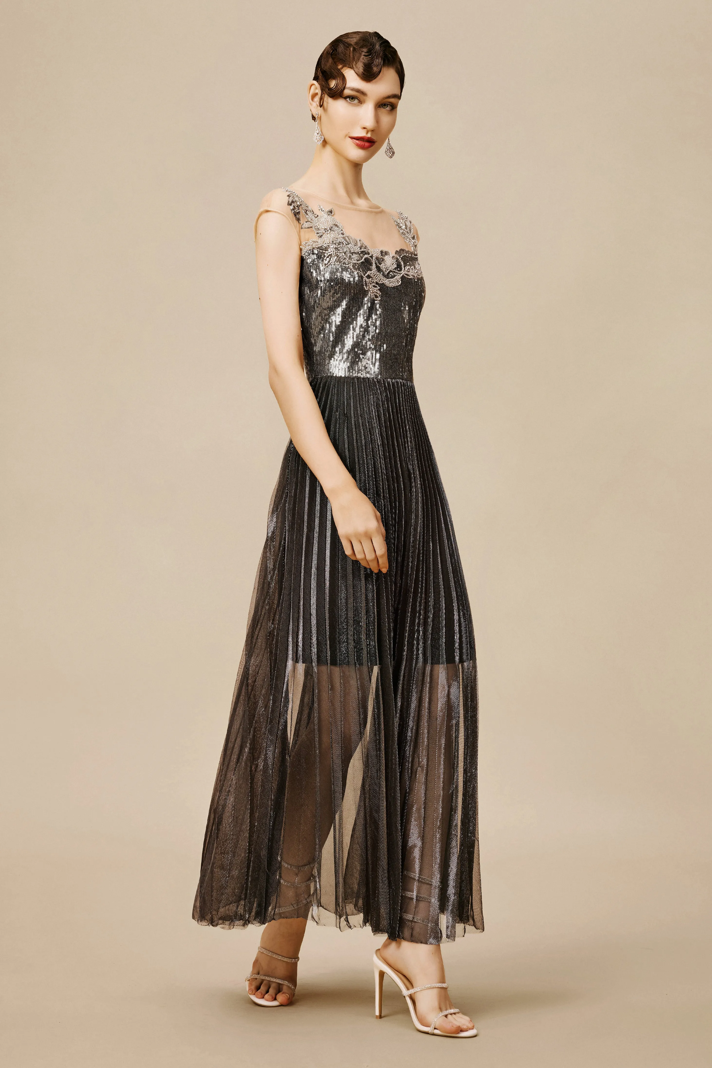 The Story of an Awakening Sequins Pleating Flapper Dress sold by BABEYOND product image thumbnail 5