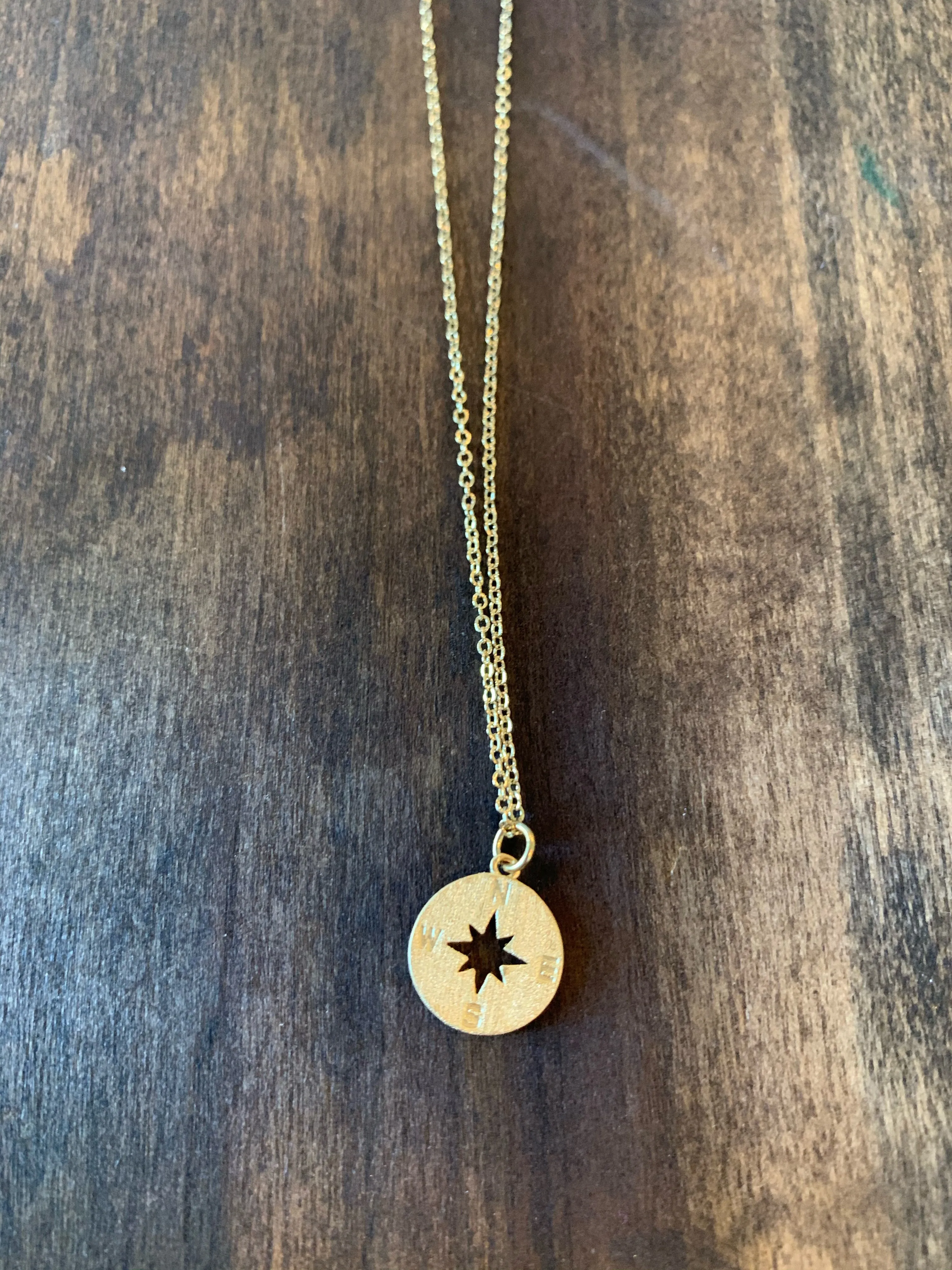 small compass necklace sold by bubs & sass product image thumbnail 3