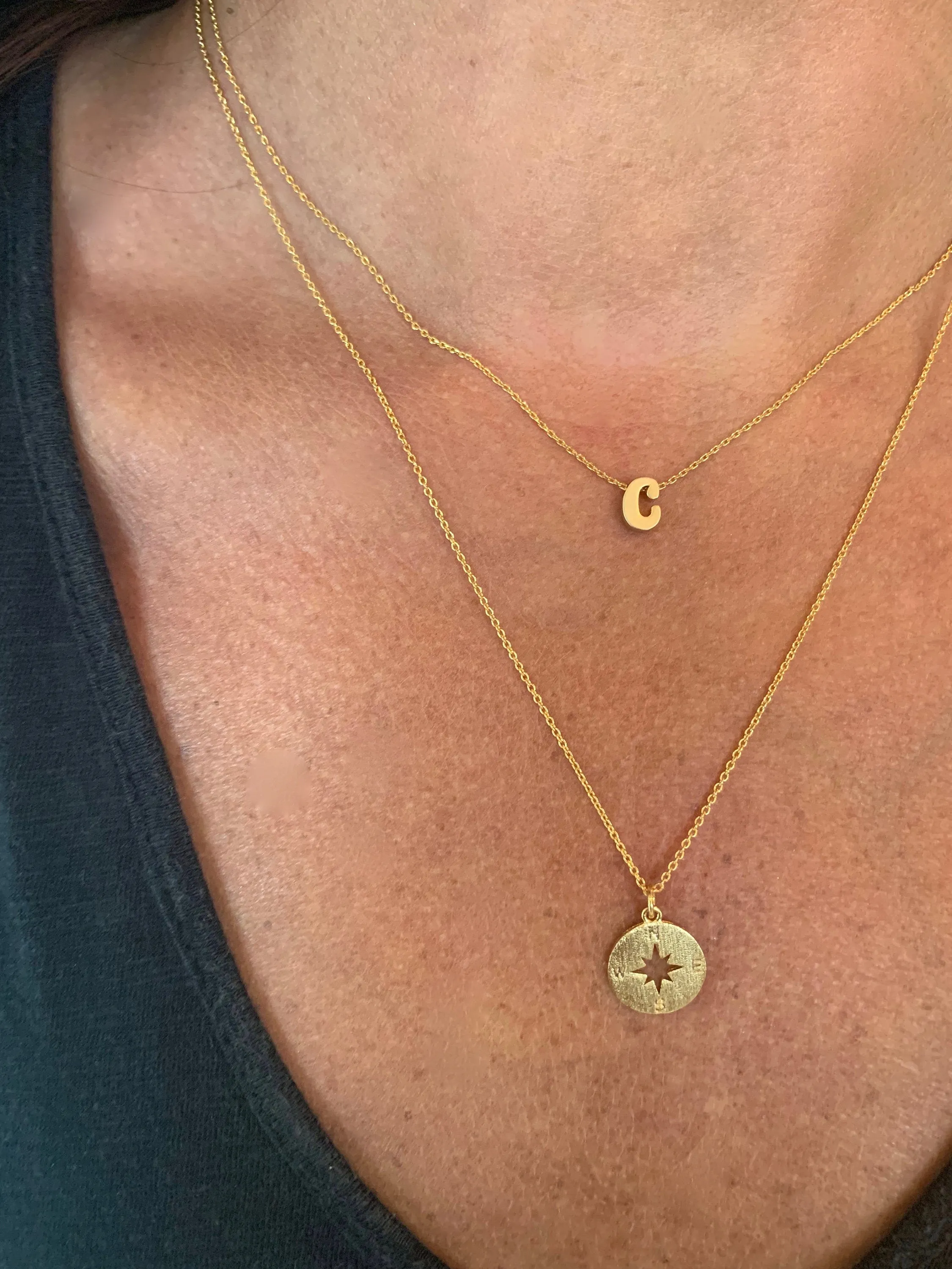 small compass necklace sold by bubs & sass product image thumbnail 2