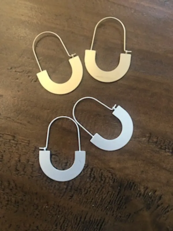half moon earrings sold by bubs & sass