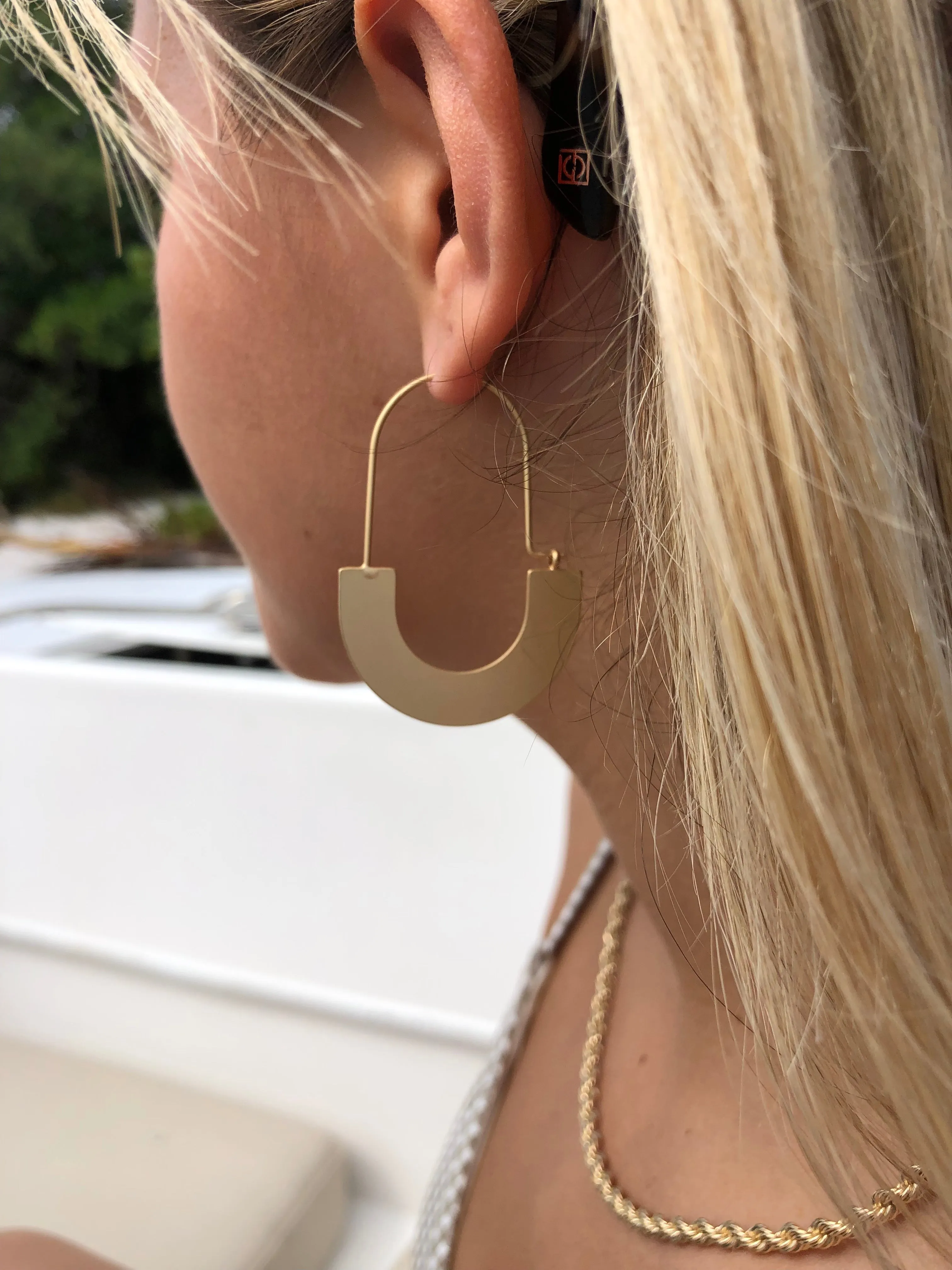 half moon earrings sold by bubs & sass product image thumbnail 4