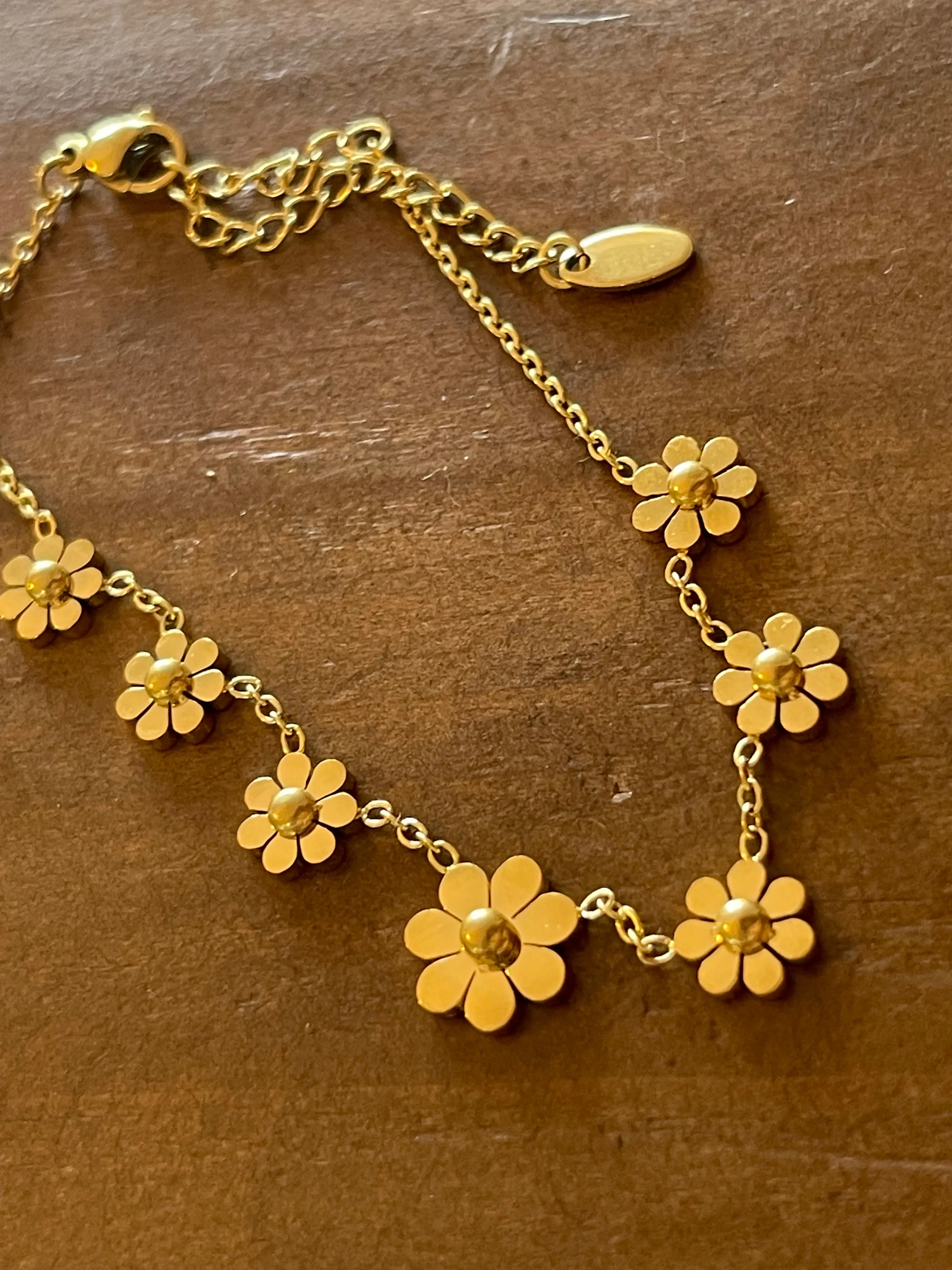 gold daisy bracelet sold by bubs & sass product image thumbnail 2