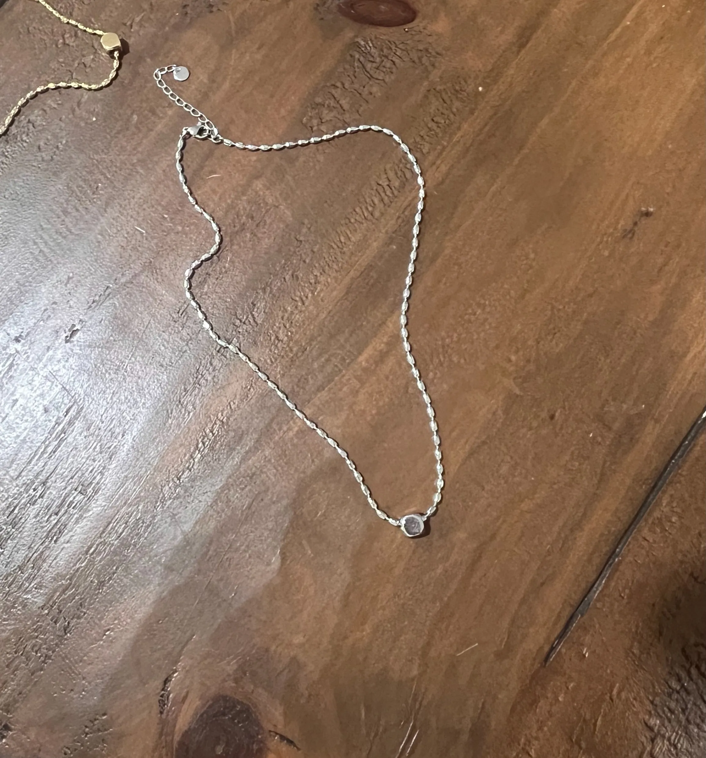 simple cube necklace sold by bubs & sass product image thumbnail 3