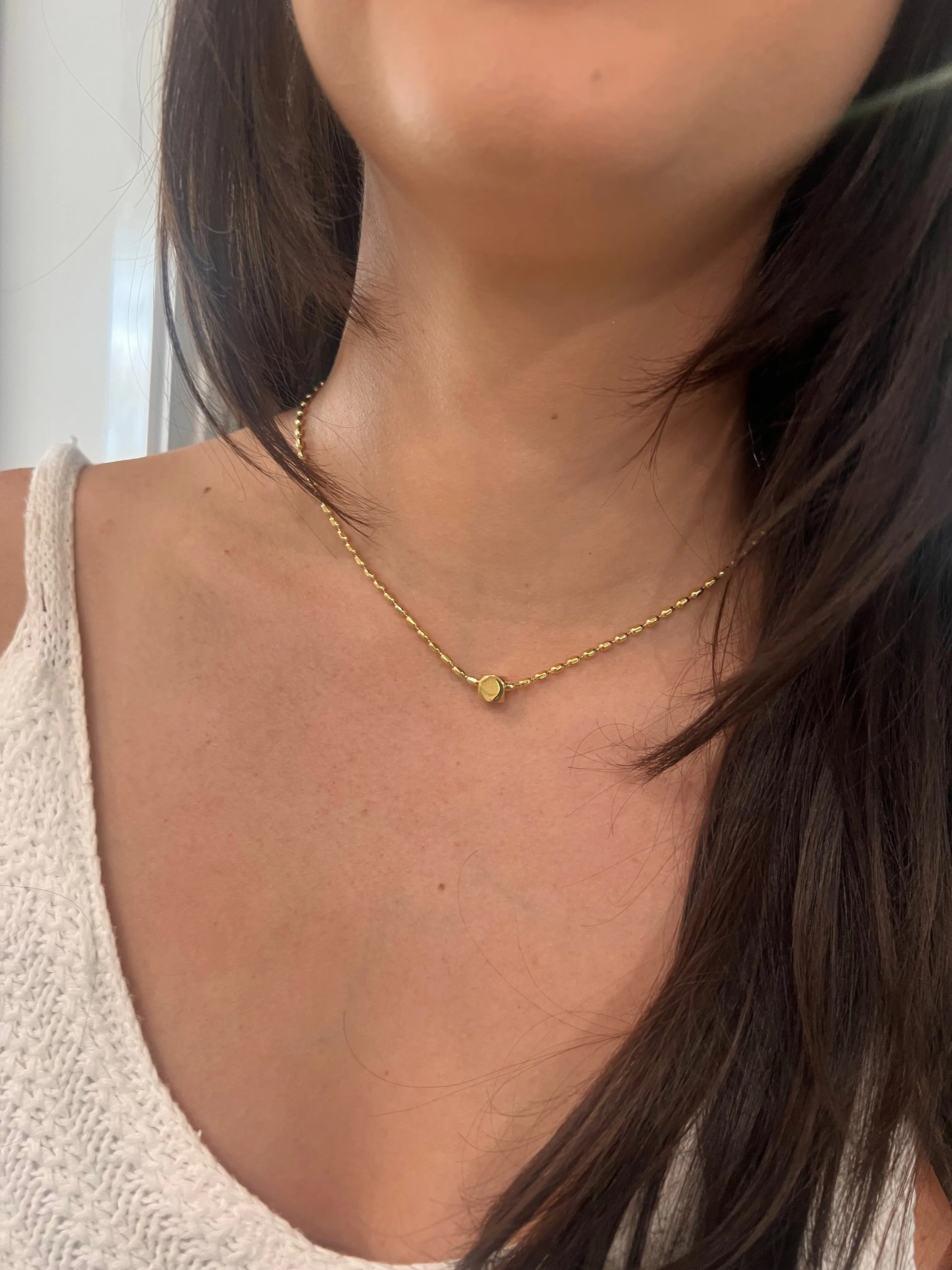 simple cube necklace sold by bubs & sass product image thumbnail 4