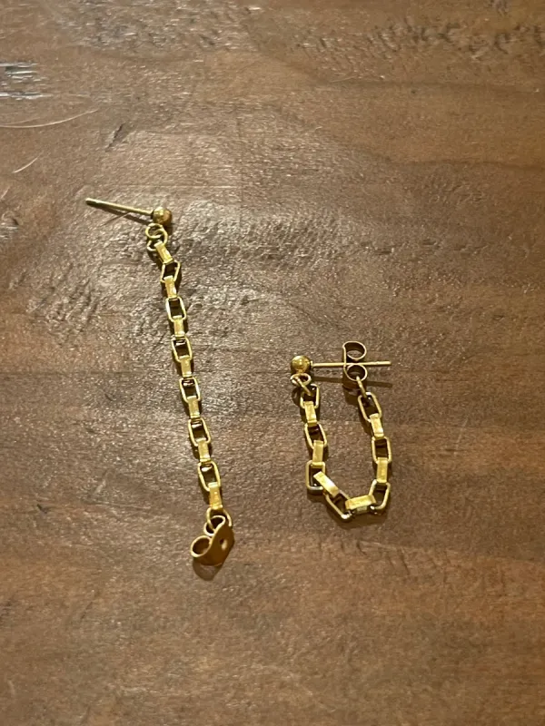 drop chain hoop sold by bubs & sass