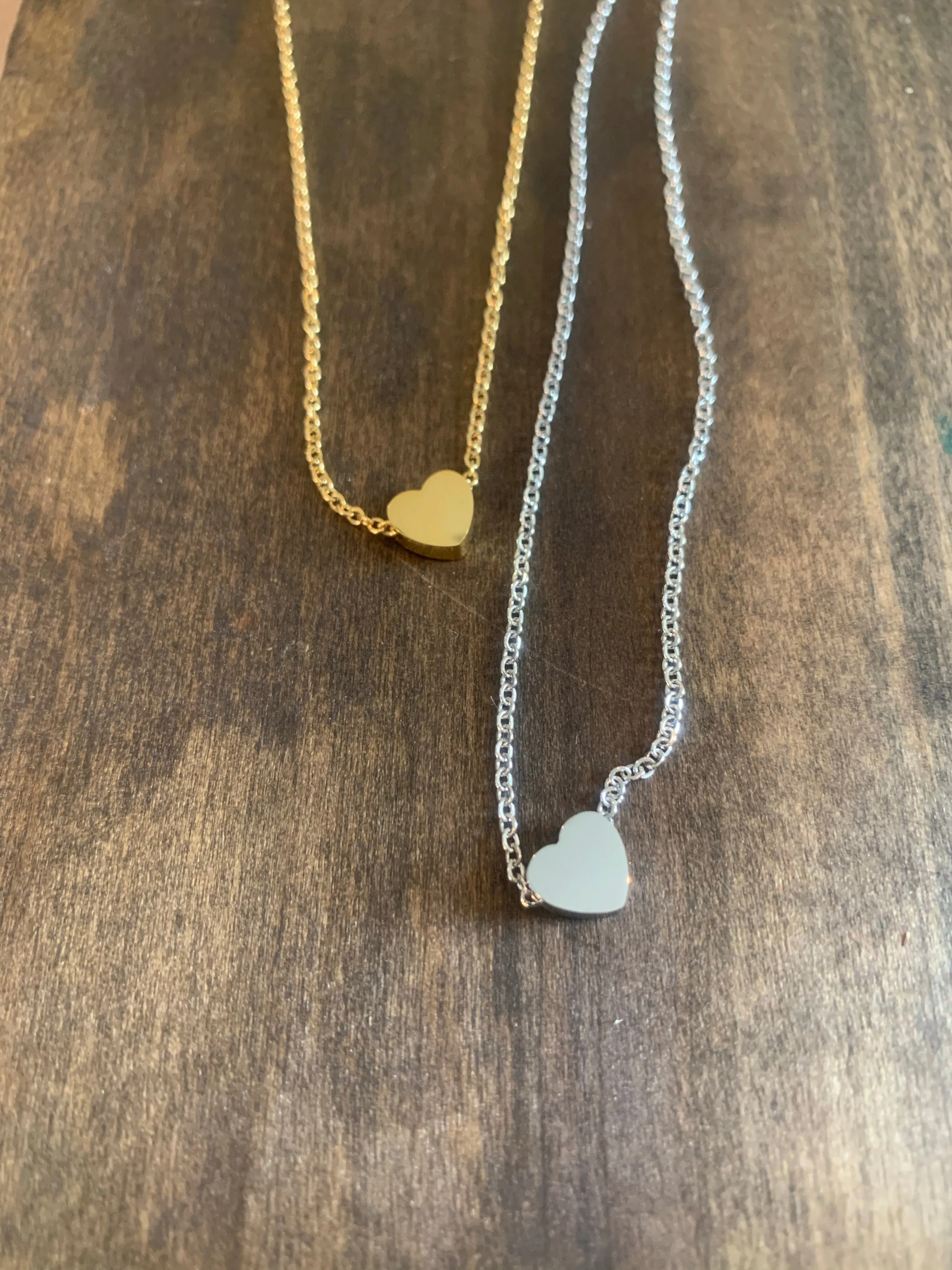 tiny heart necklace sold by bubs & sass