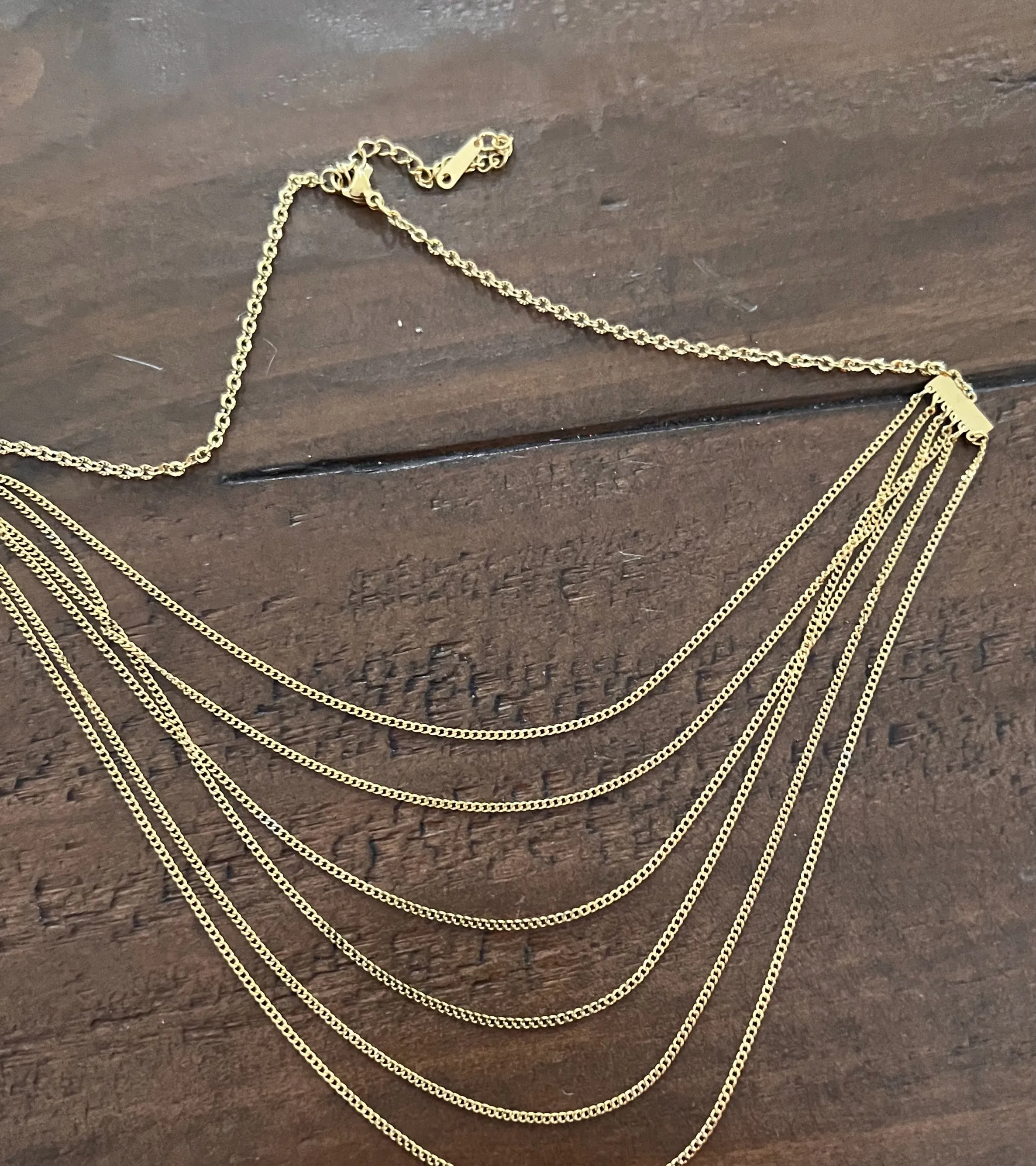 multi layer chain necklace sold by bubs & sass product image thumbnail 2