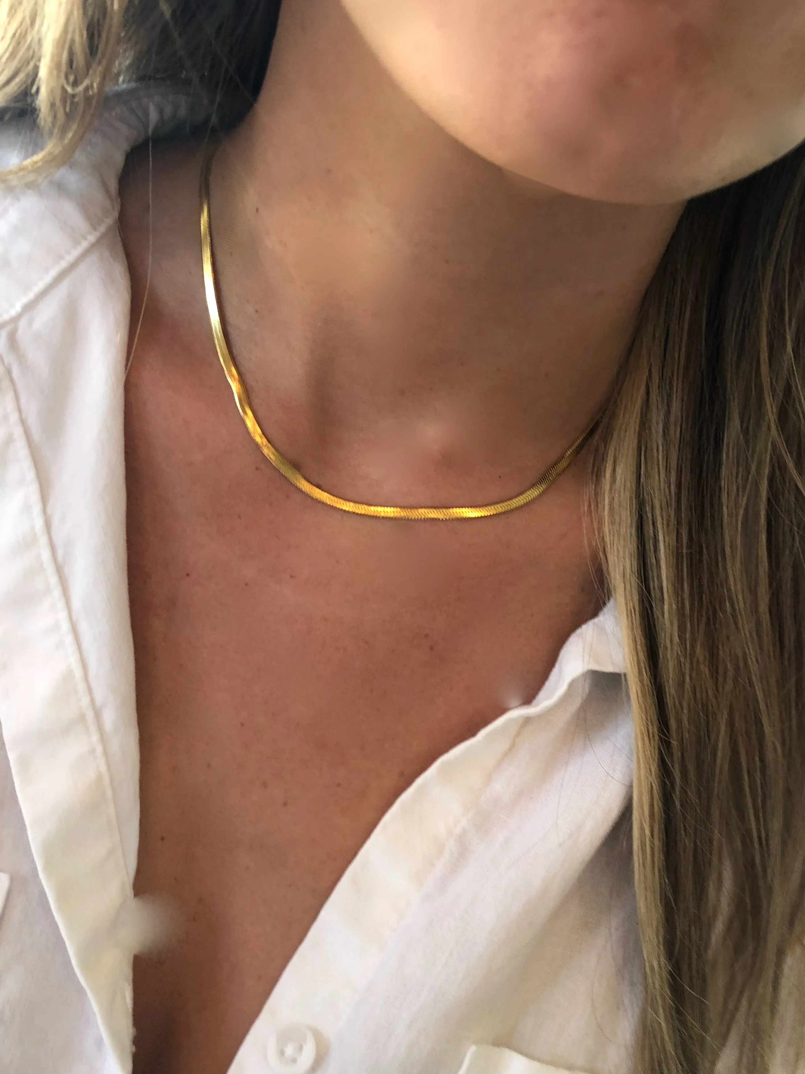 thin snake chain necklace sold by bubs & sass product image thumbnail 2