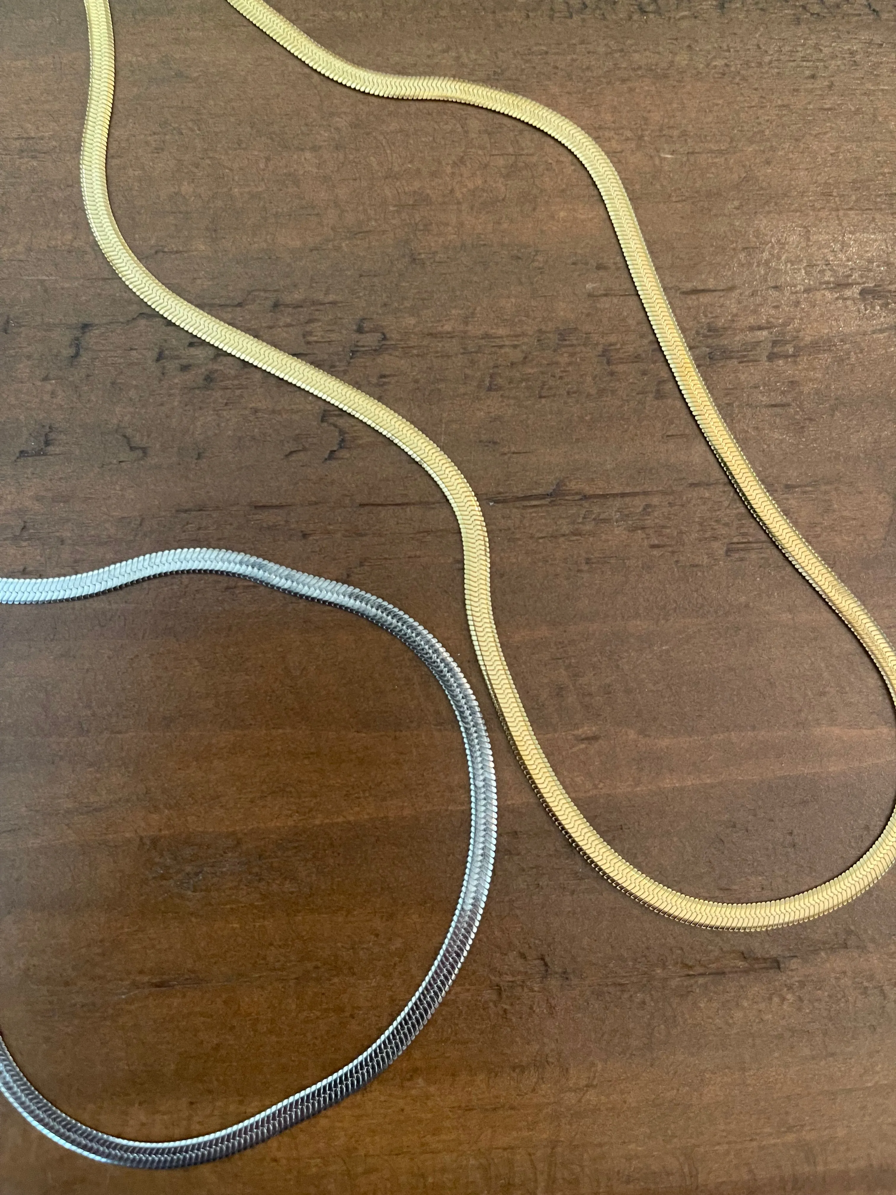 thin snake chain necklace sold by bubs & sass