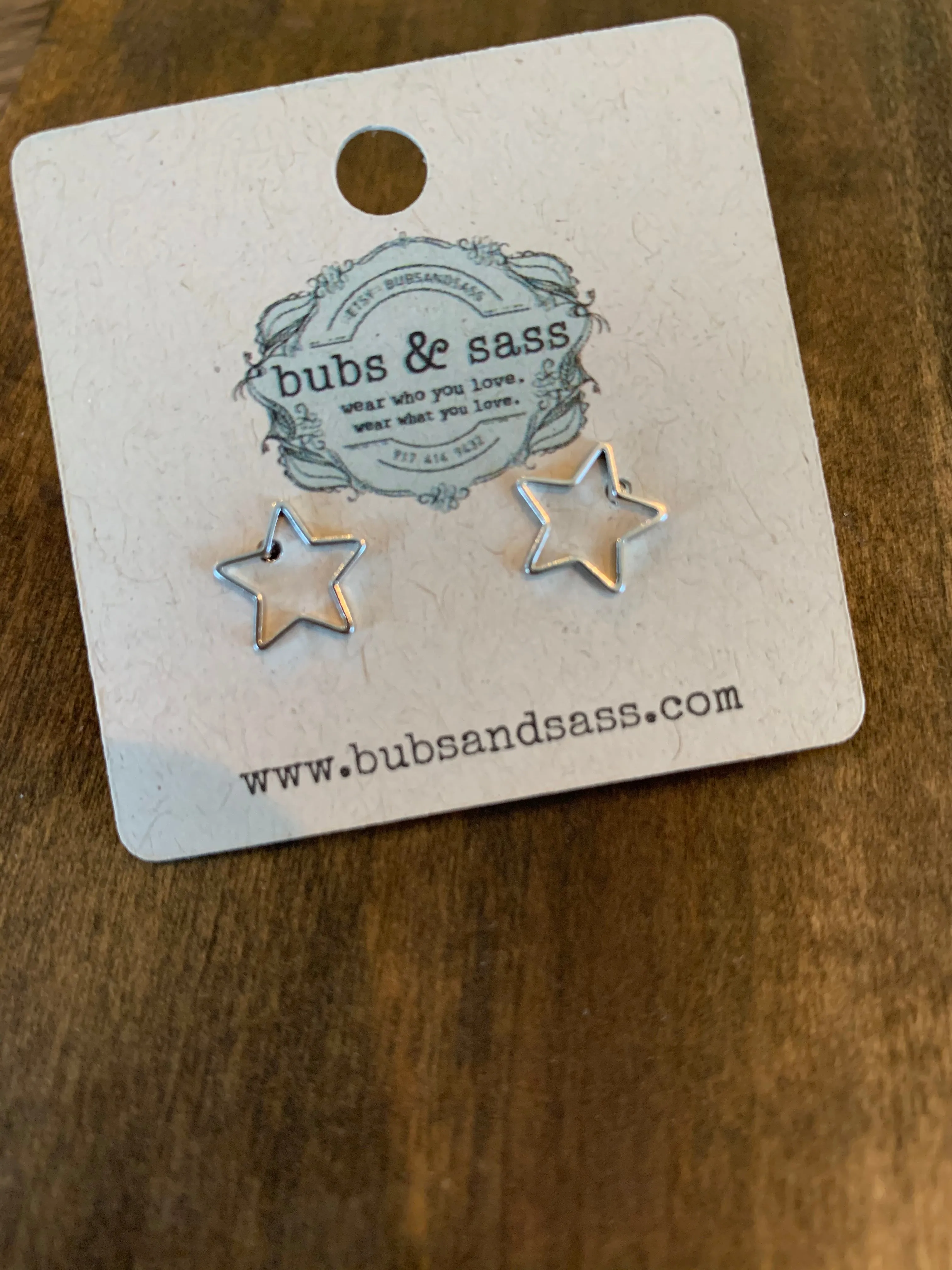 tiny geometric stud earrings sold by bubs & sass product image thumbnail 4