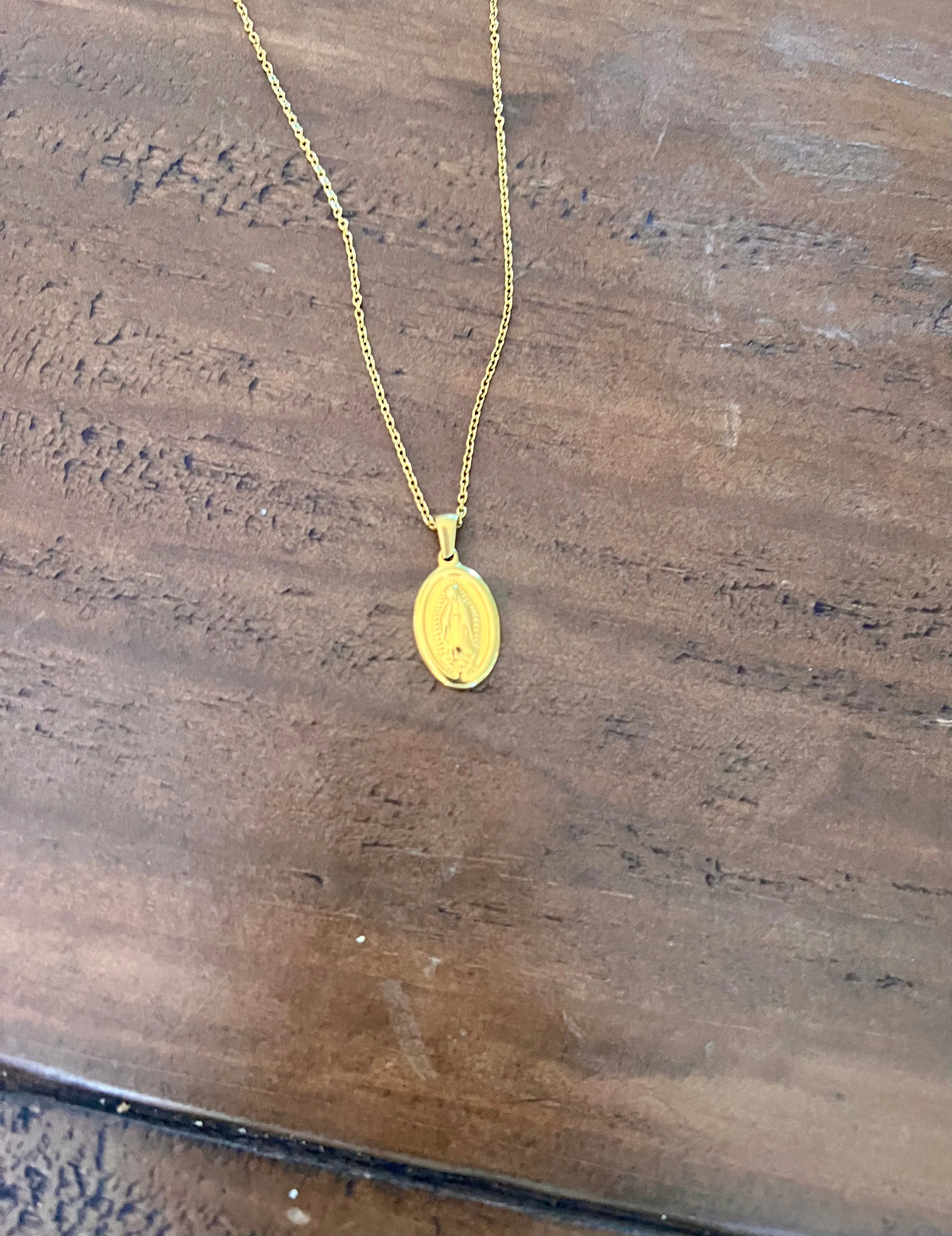 waterproof mary coin necklace sold by bubs & sass product image thumbnail 2