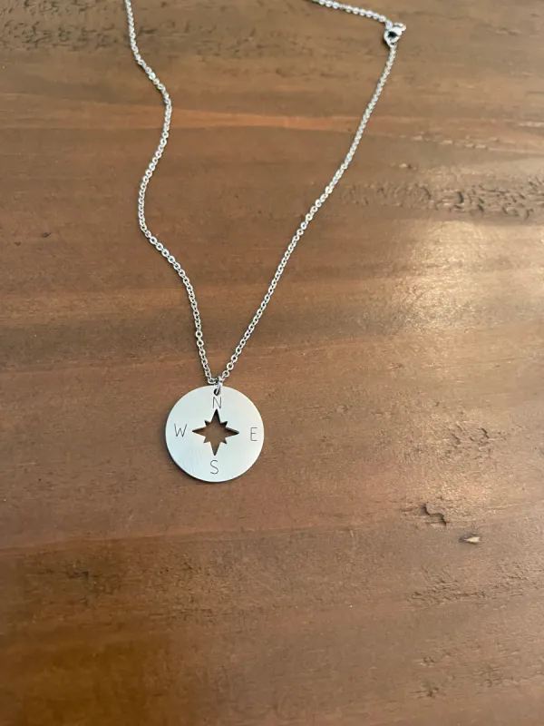 large compass pendant necklace sold by bubs & sass