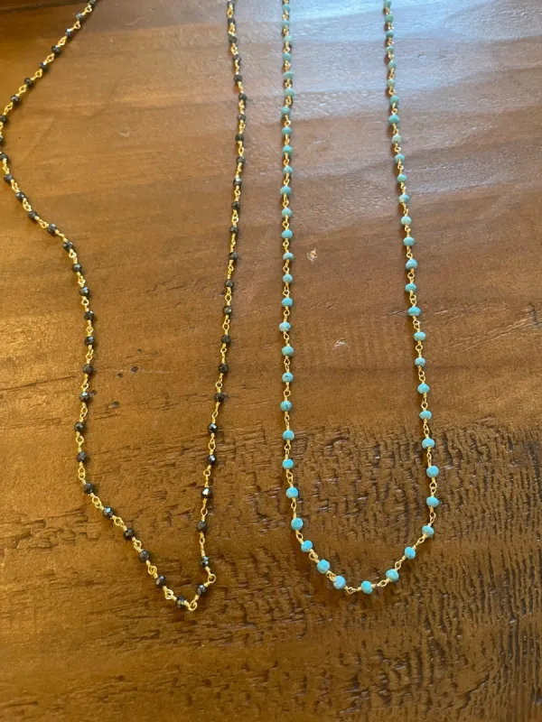 rosary bead choker sold by bubs & sass
